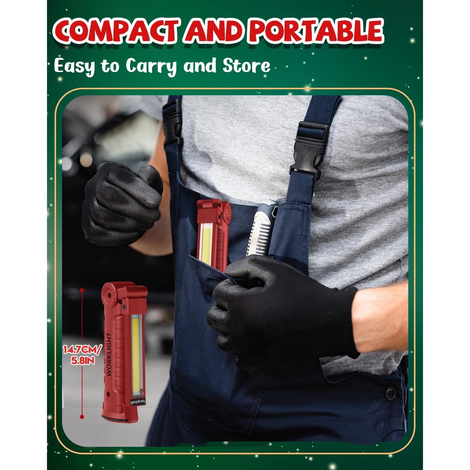 Luz de Trabajo LED Coquimbo 2 Paquete Rojo 5 Modos 360°