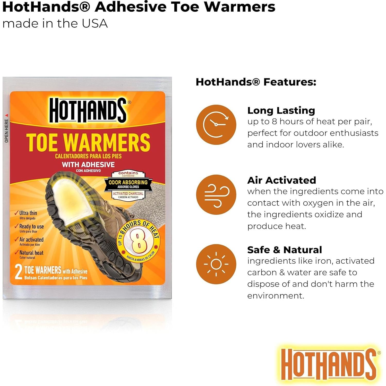Calentadores de Dedos HotHands - 40 Pares - 8 Horas de Calor