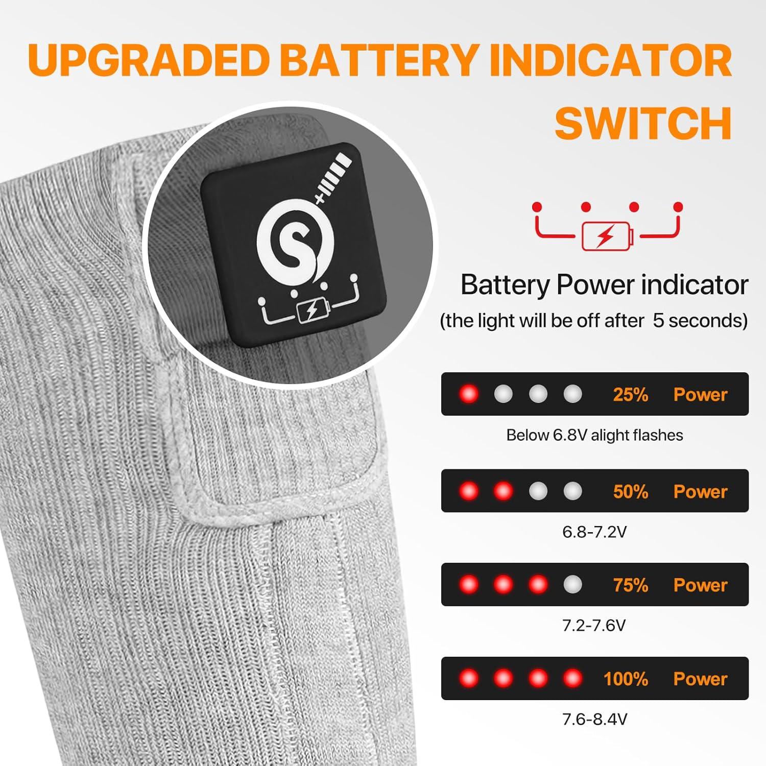 Calcetines Calentados SNOW DEER Unisex Talla XL Negro