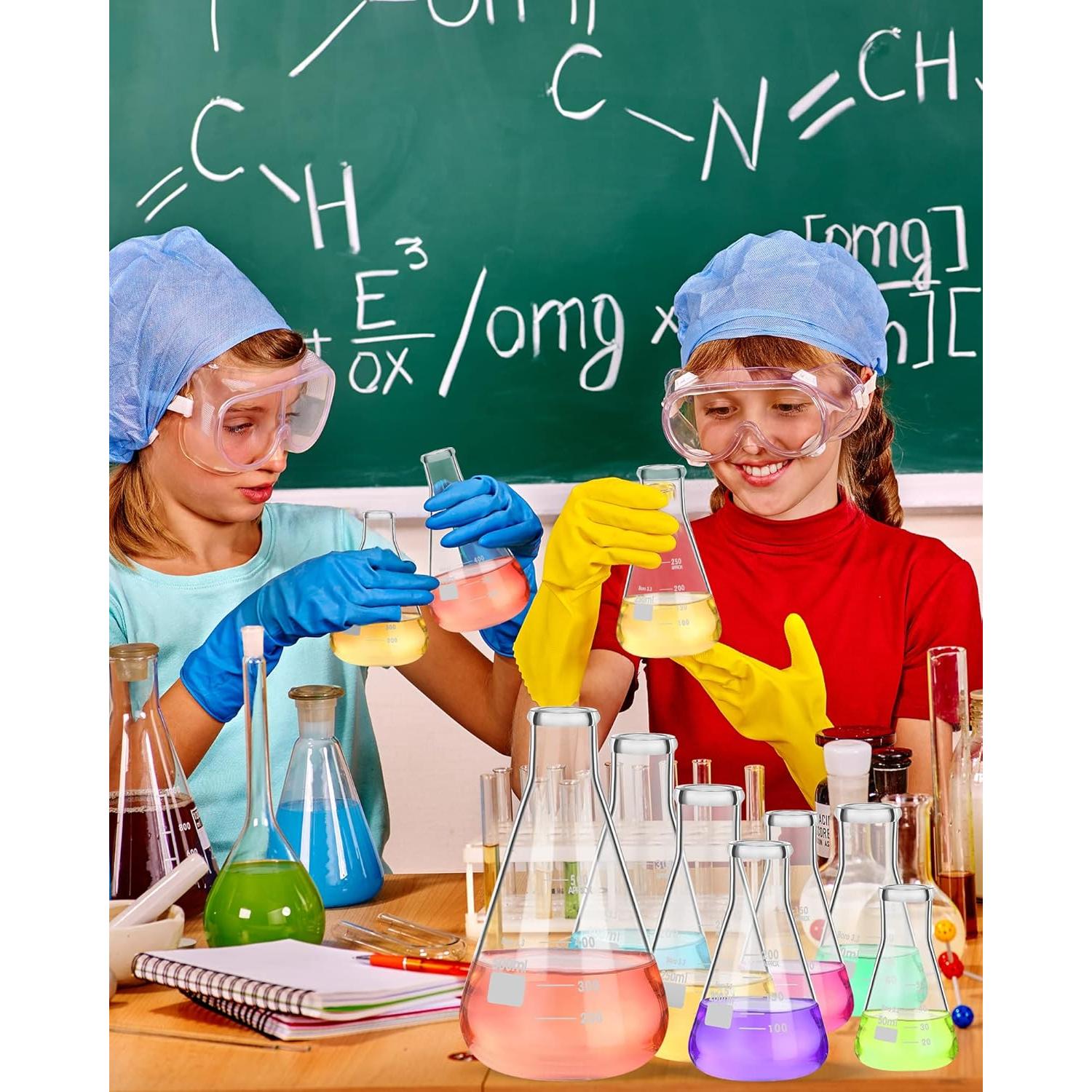 Juego de 9 frascos de Erlenmeyer Fabbay 50ml a 500ml