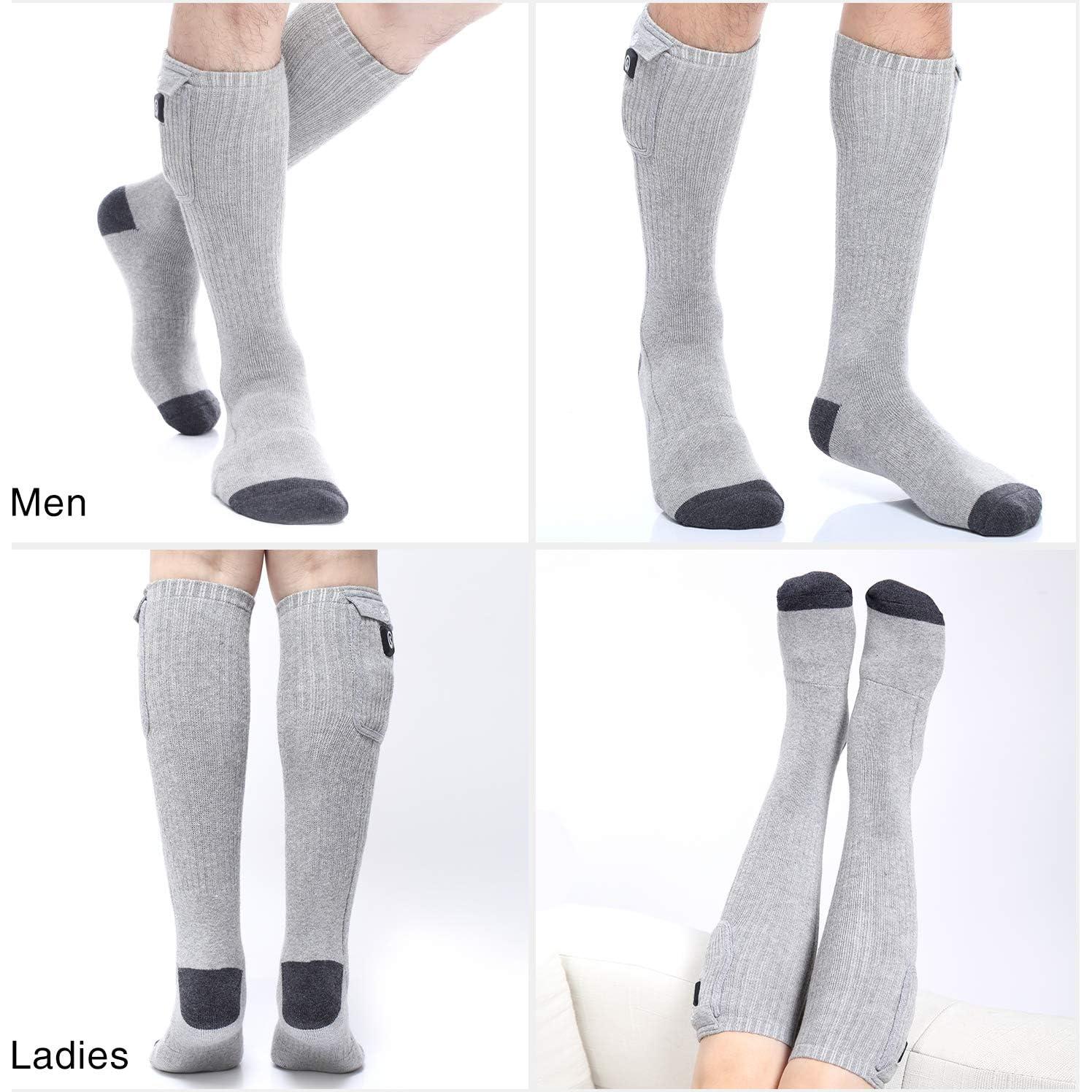 Calcetines Calentados Day Wolf Unisex 7.4V Recargables Gris M