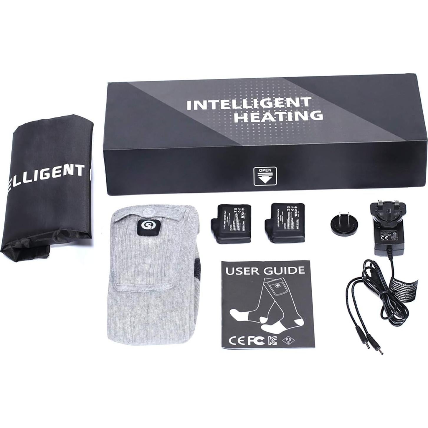 Calcetines Calentados Day Wolf Unisex 7.4V Recargables Gris M