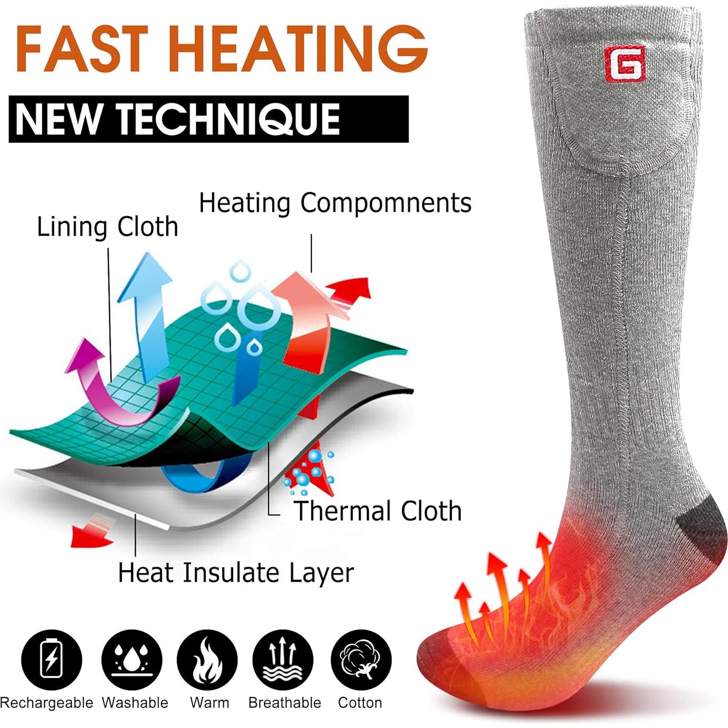 Calcetines Calentados SVPRO Unisex Recargables 3 Niveles