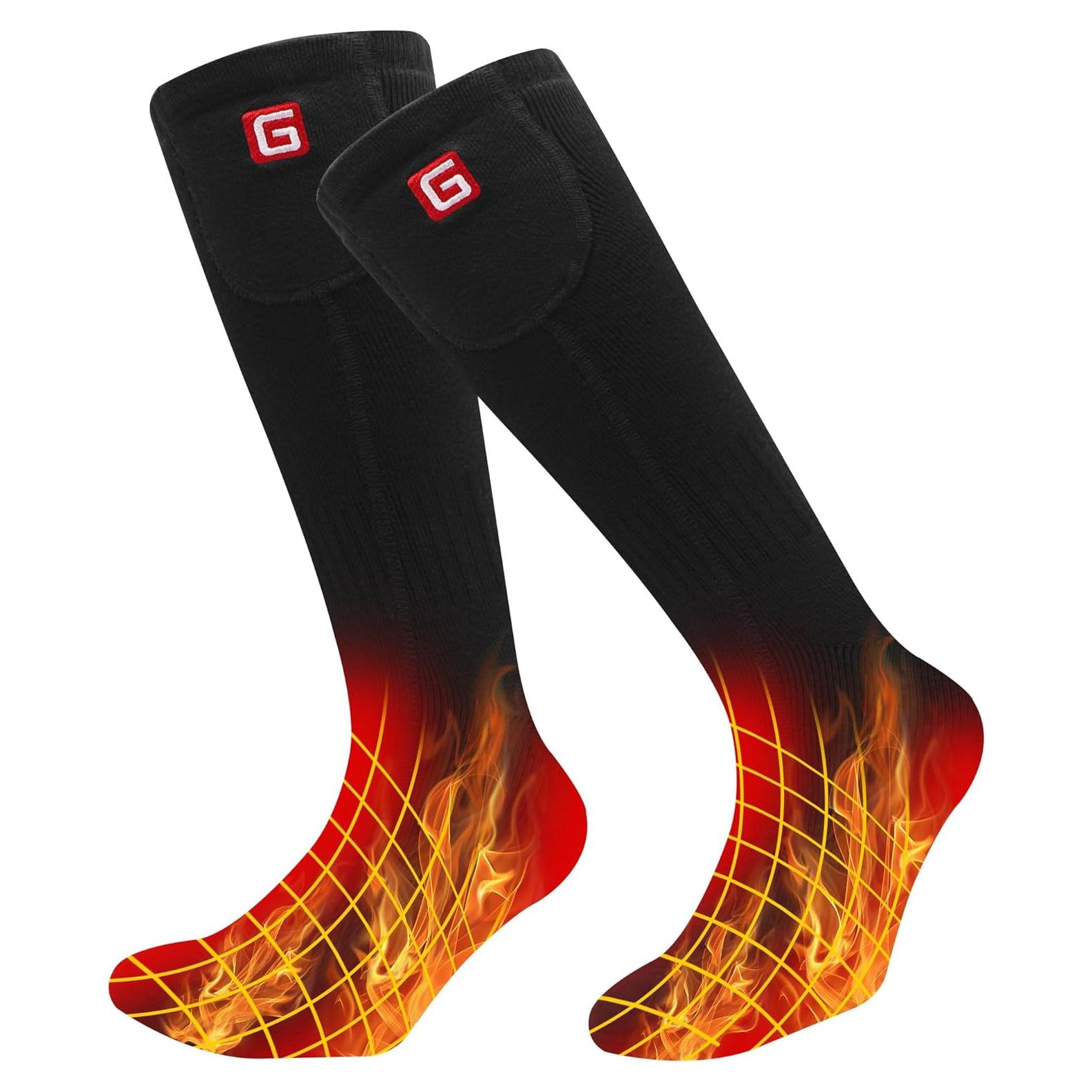 Calcetines Calentados QILOVE 3.7V Recargables para Invierno