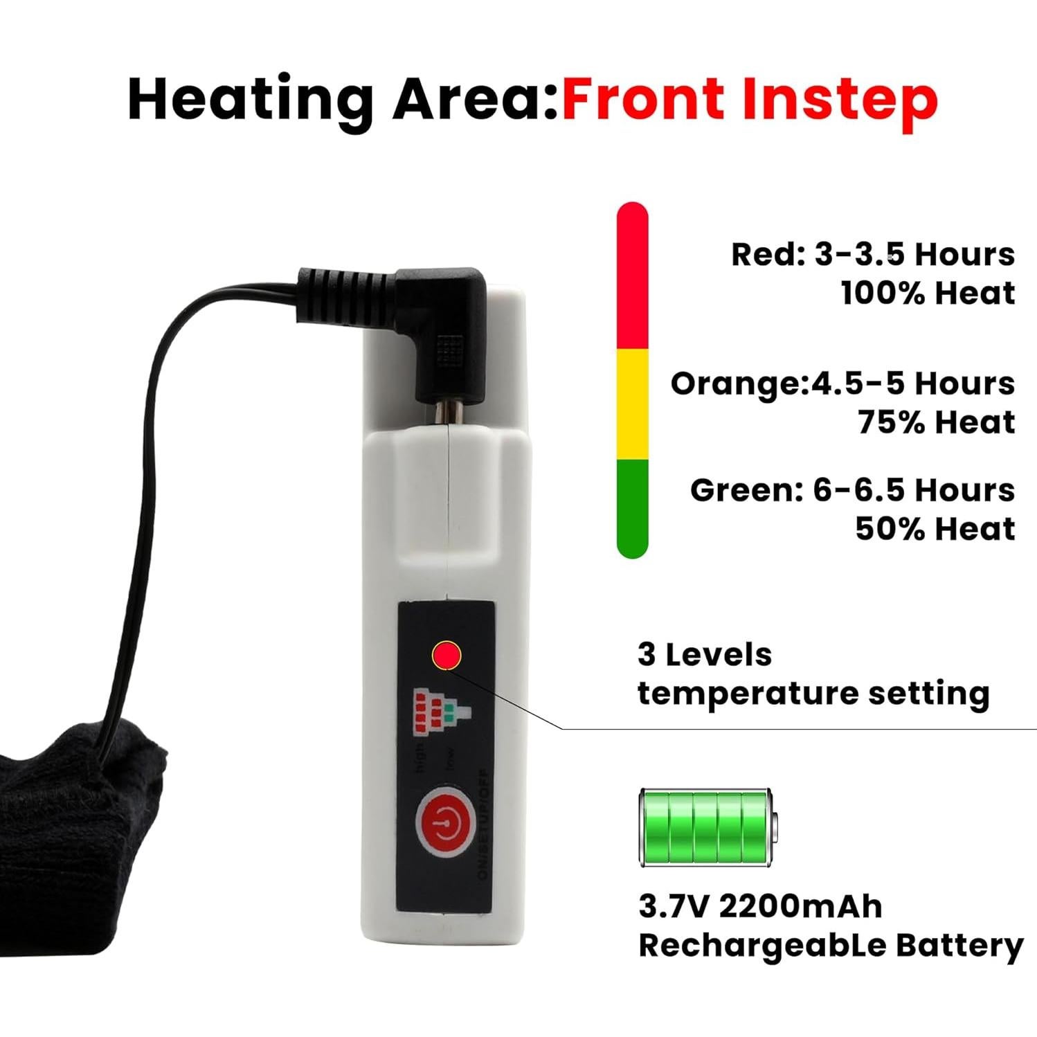 Calcetines Calentados QILOVE 3.7V Recargables para Invierno