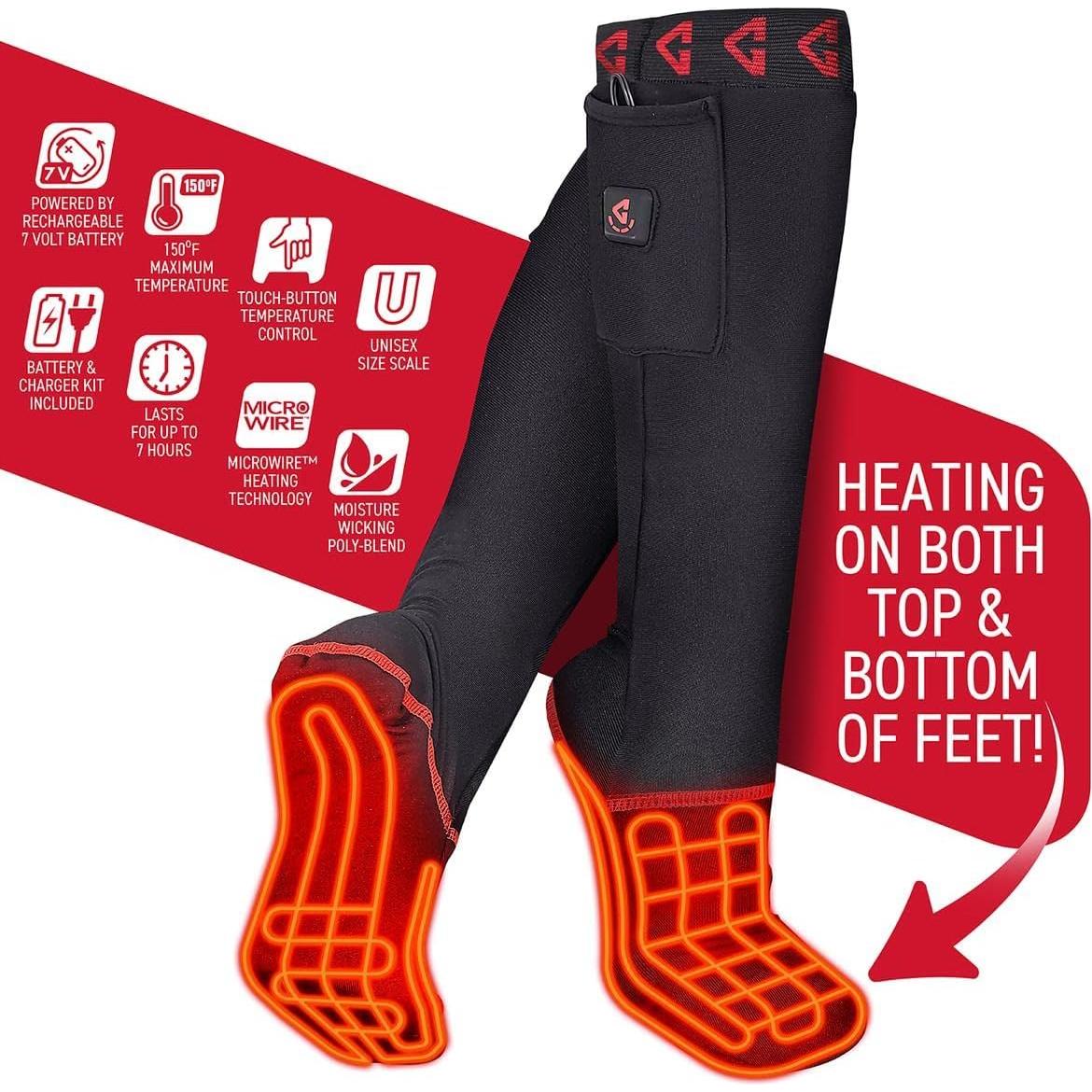 Calcetines Calentados Gerbing 7V Unisex Recargables 34cm