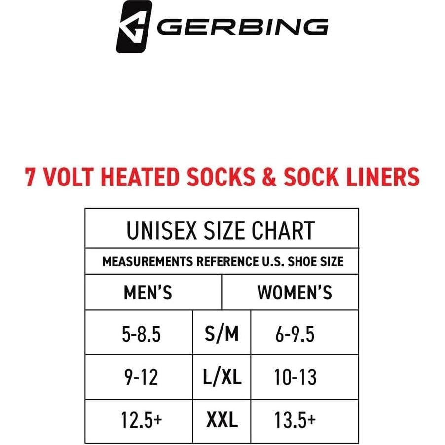 Calcetines Calentados Gerbing 7V Unisex Recargables 34cm