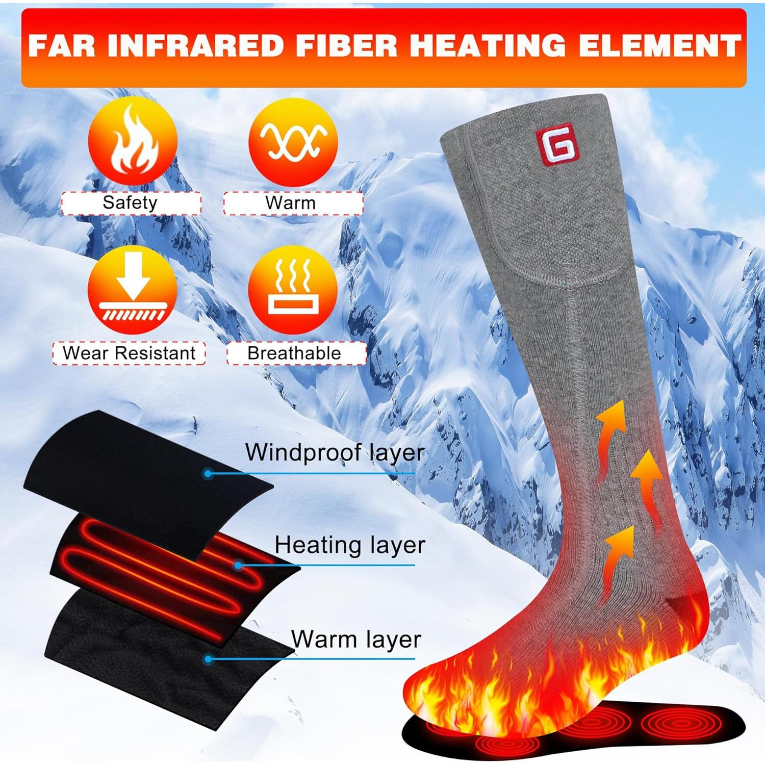 Calcetines Calentados SPRING SP-3.7V Unisex Térmicos