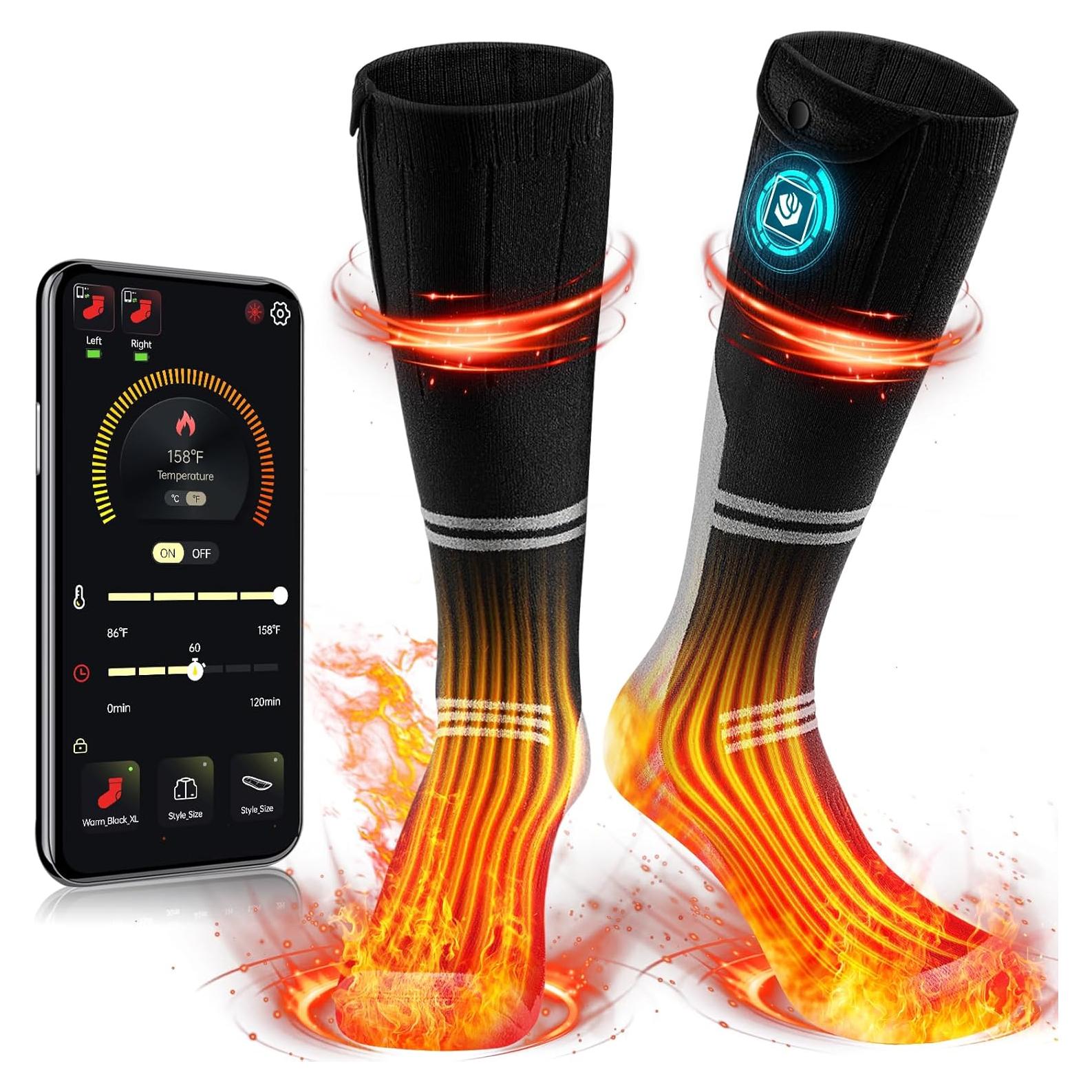 Calcetines Eléctricos Calentados WASOTO 9V Recargables S