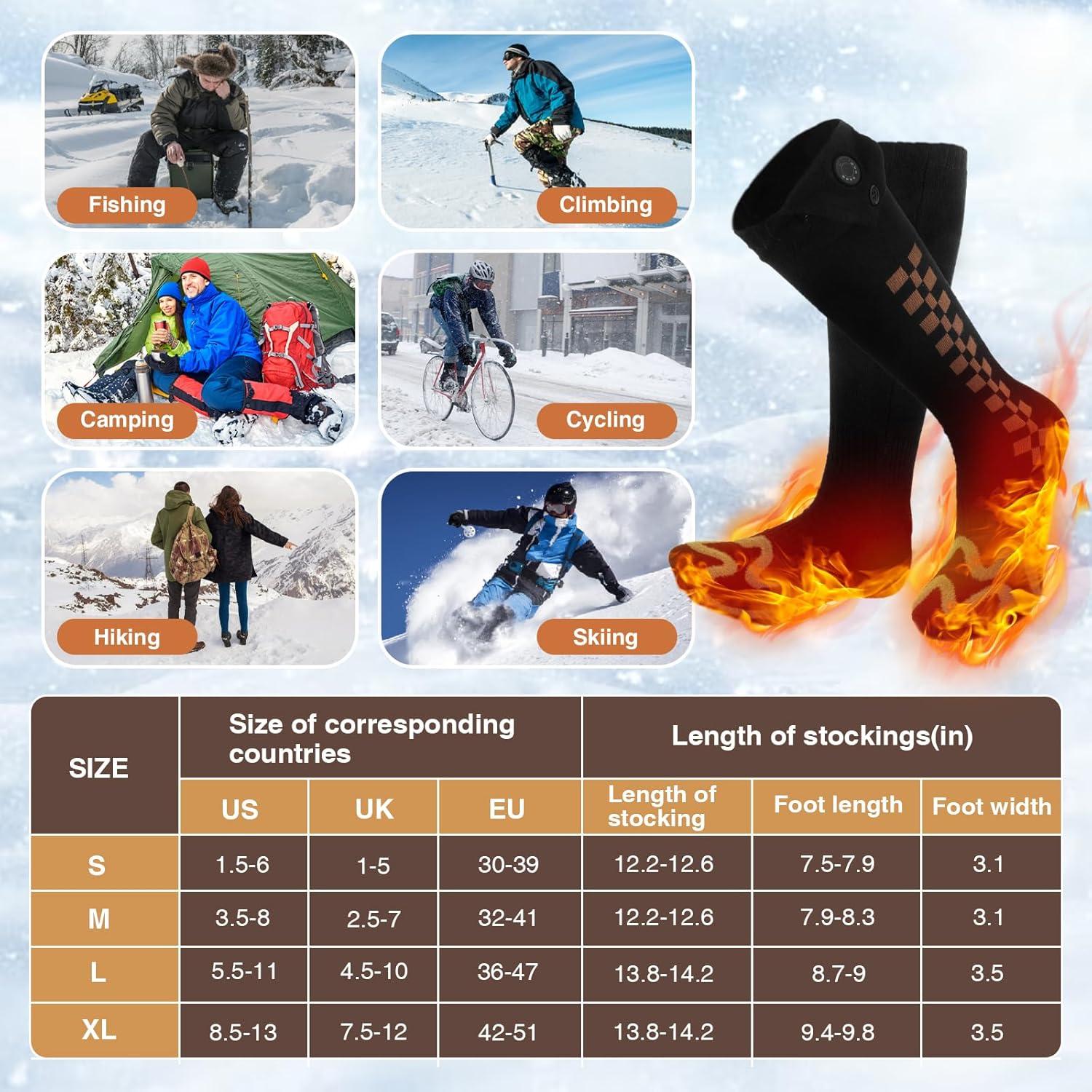 Calcetines Calentados Eléctricos Tiptop Home 5000mAh APP Control