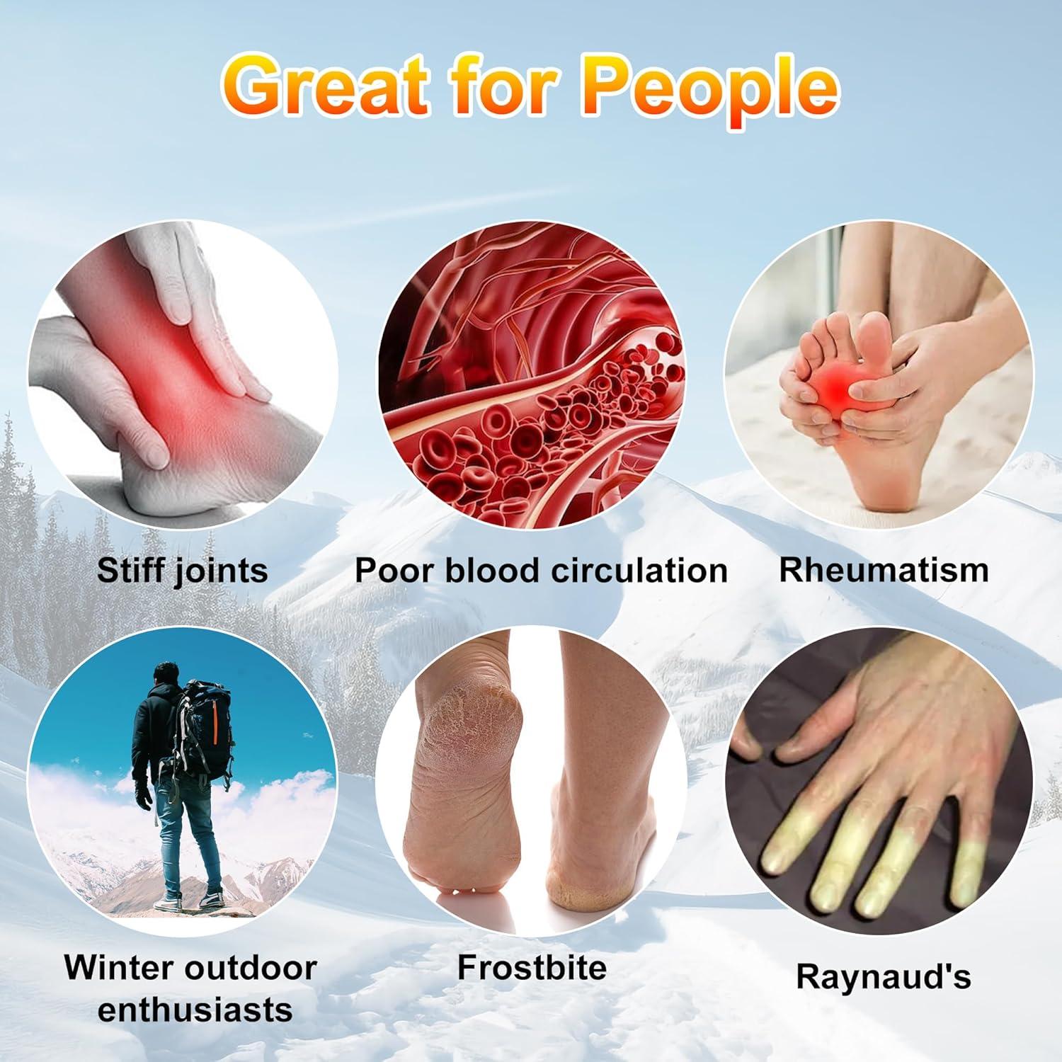 MMlove Heated Socks for Men Women, 3 Heat Settings, 4000mAh Battery, Washable Electric Heated Socks, Rechargeable Smart Foot Warmers for Camping Fishing Skiing Hiking