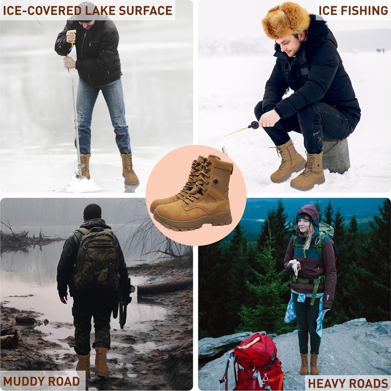 Botas Calentadas Eléctricas Loowoko Unisex Impermeables 3 Niveles