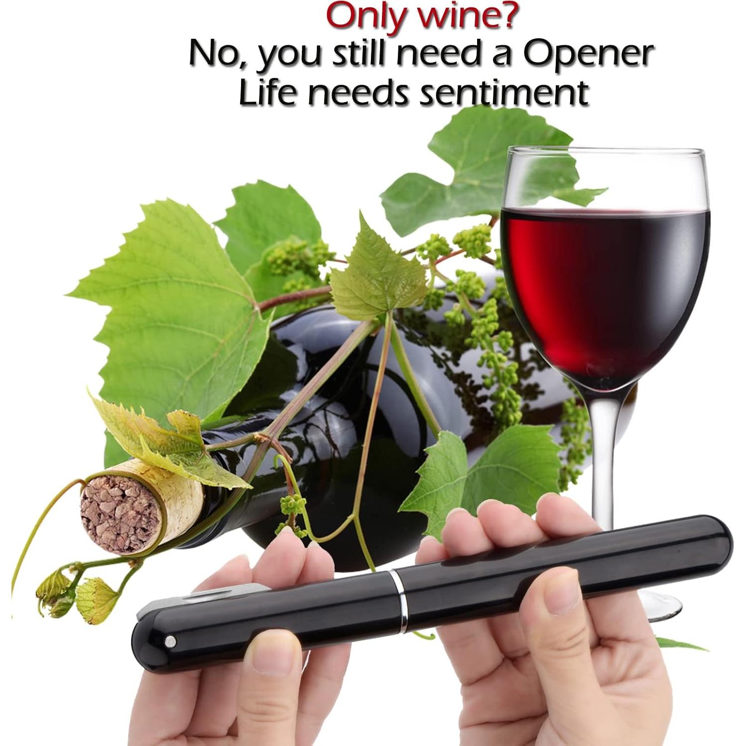 Sacacorchos de Vino JOQINEER Manual con Cortador y Portátil