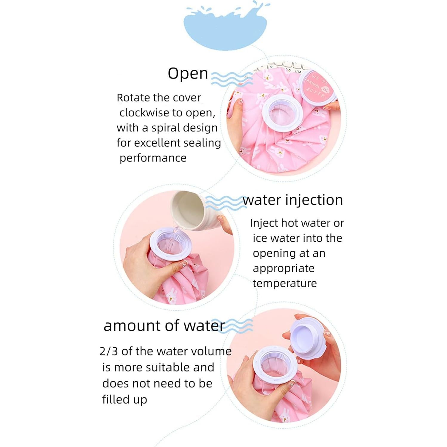 Bolsa de Hielo Reutilizable FANBODTA 2PCS Terapia Fría y Caliente