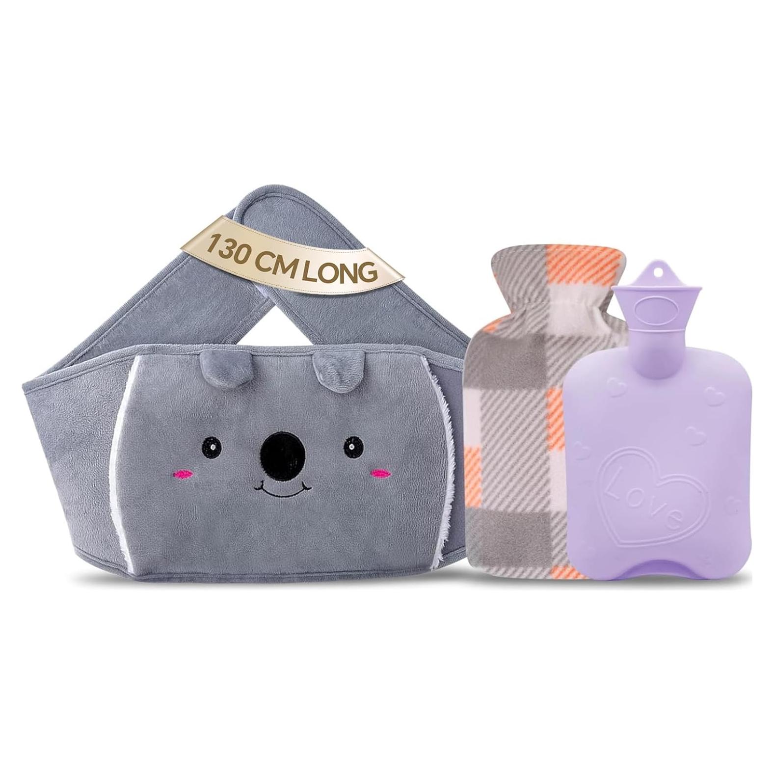 Bolsa de Agua Caliente Toxin 1L con Funda Suave Púrpura