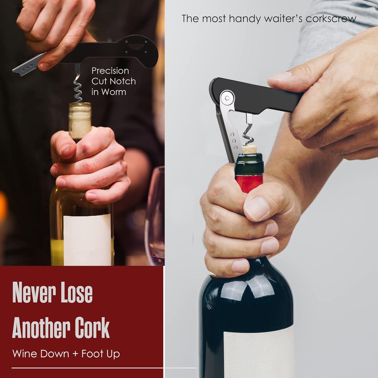 Sacacorchos de Vino Houseables con Cortador de Aluminio
