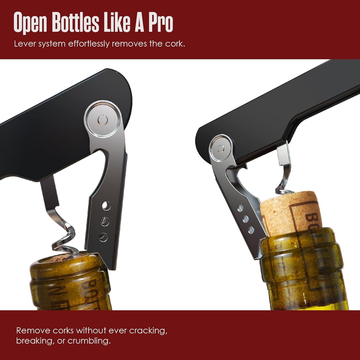 Sacacorchos de Vino Houseables con Cortador de Aluminio