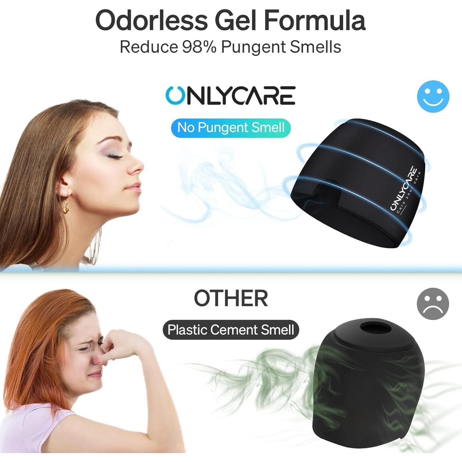 Gorro Alivio de Migraña ONLYCARE Gel Frío y Caliente Negro