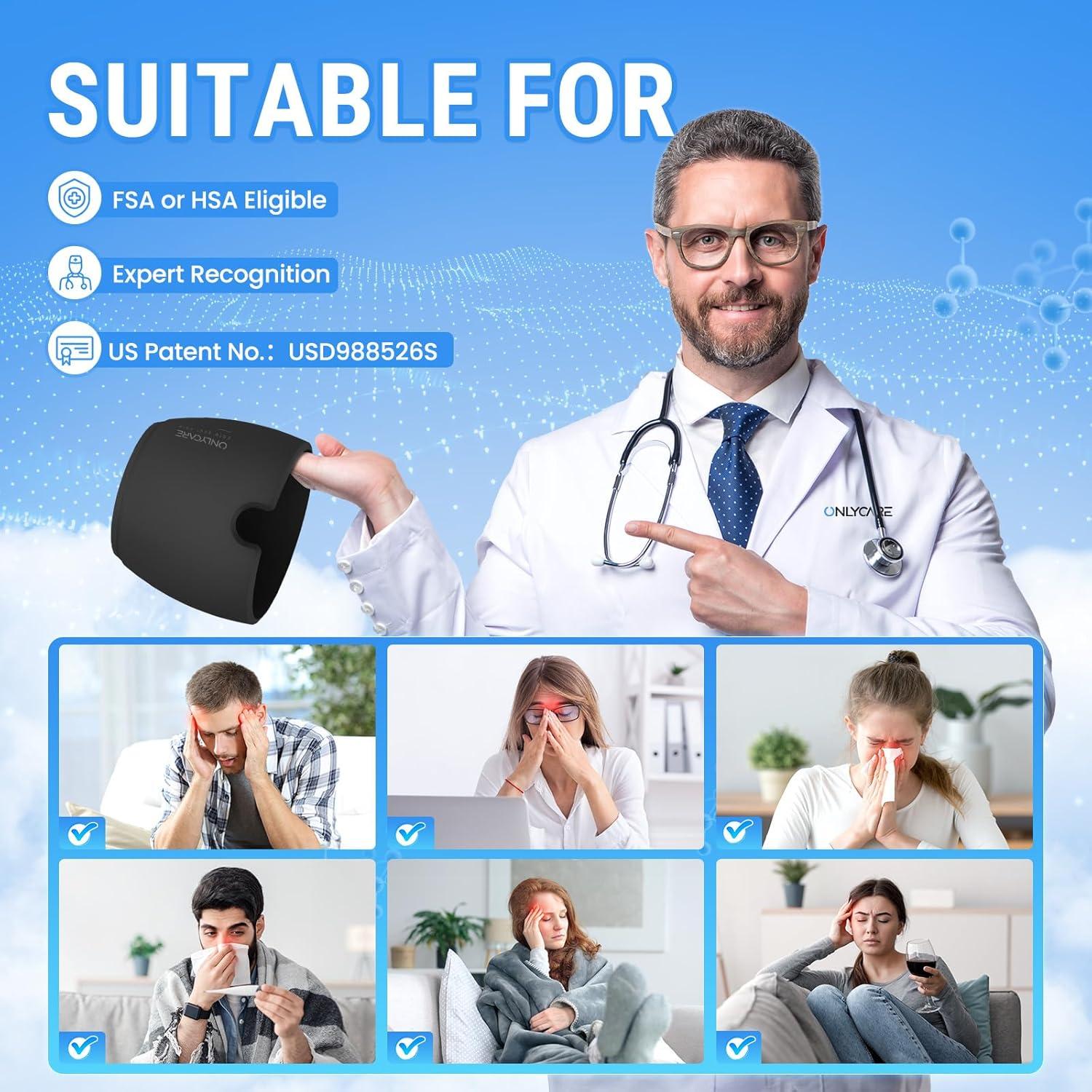 Gorro Alivio de Migraña ONLYCARE Gel Frío y Caliente Negro