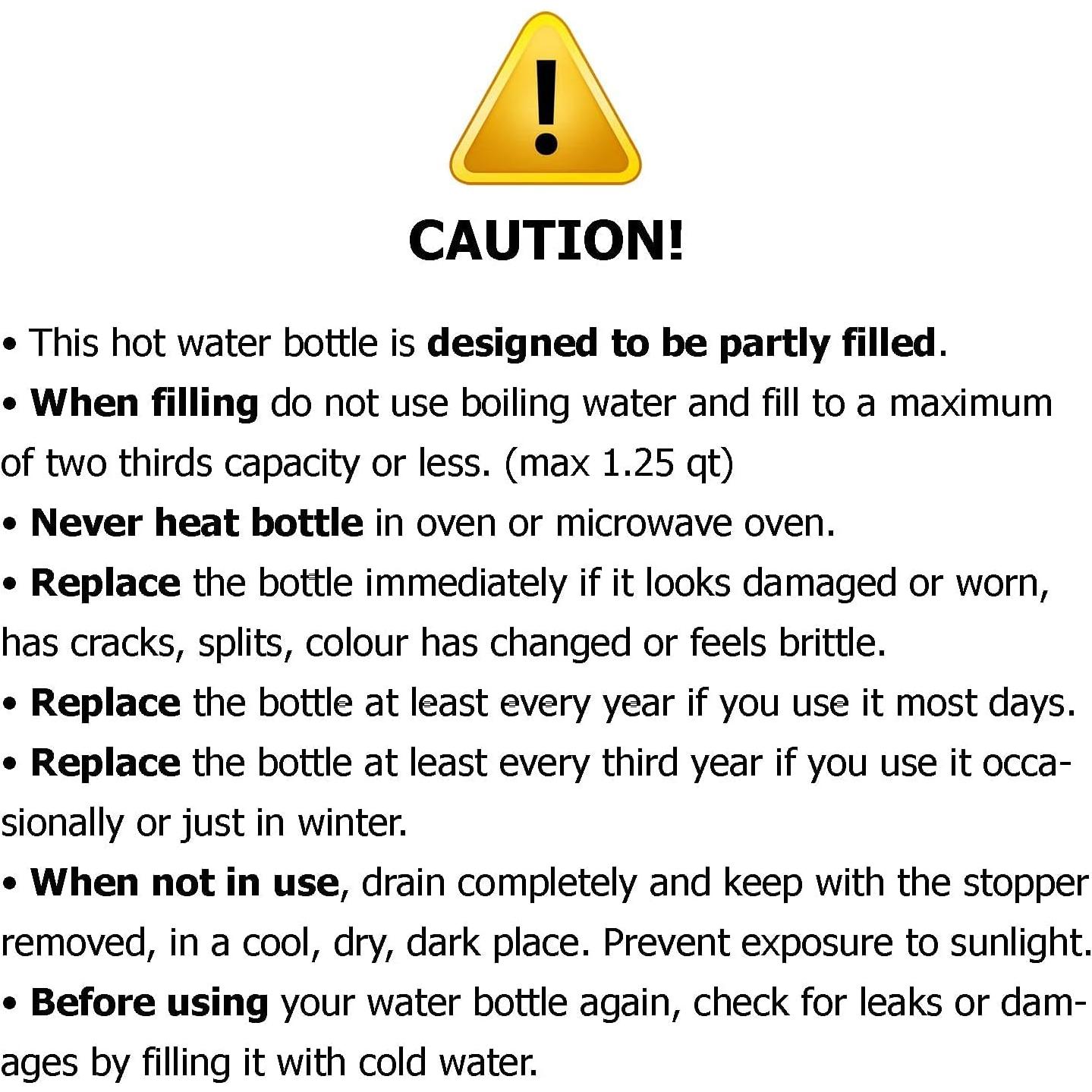 Botellas de Agua Caliente SteadMax 2L Caucho Natural 2 Pack