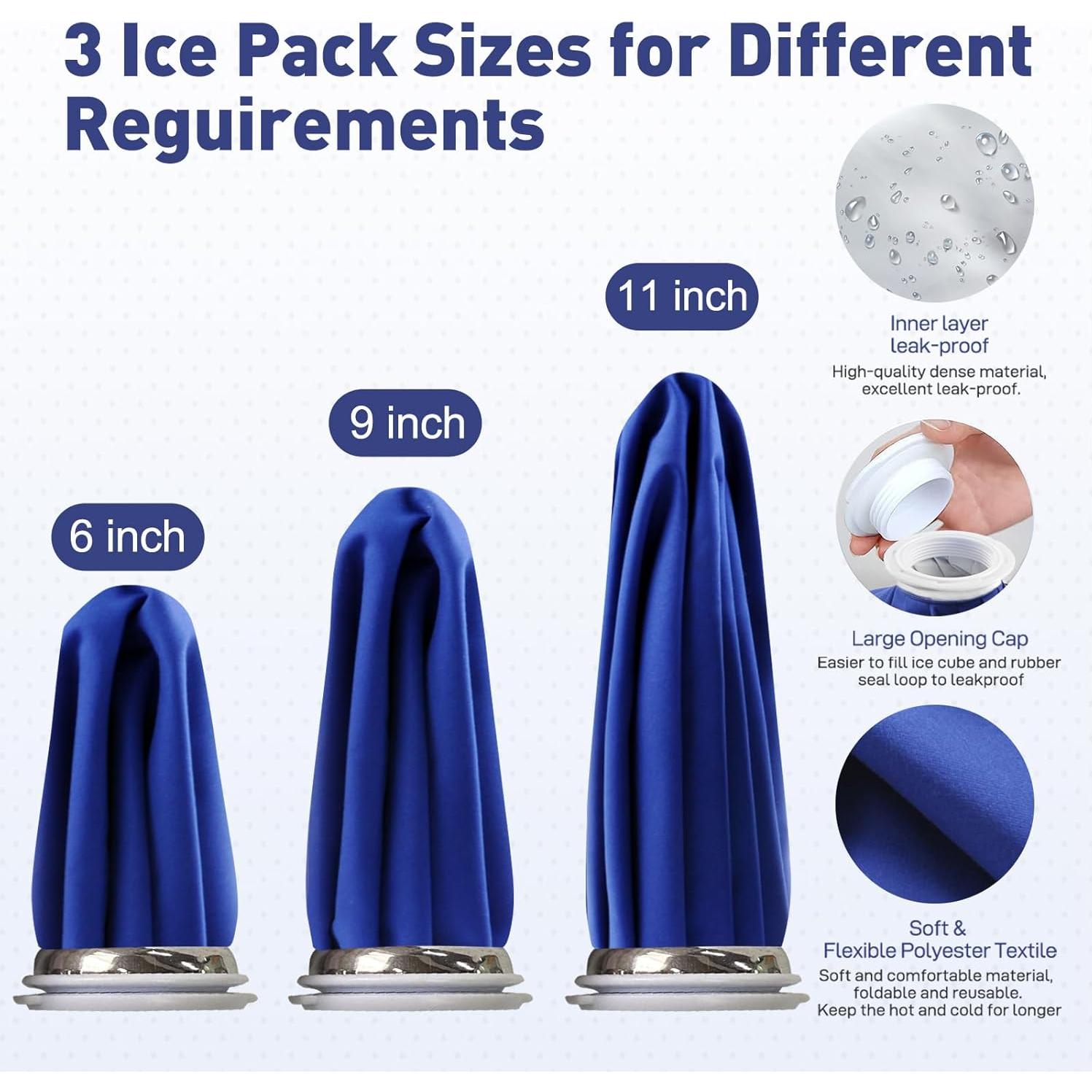 Paquete de Hielo Reutilizable Fythao con Faja Soporte 3 Tamaños