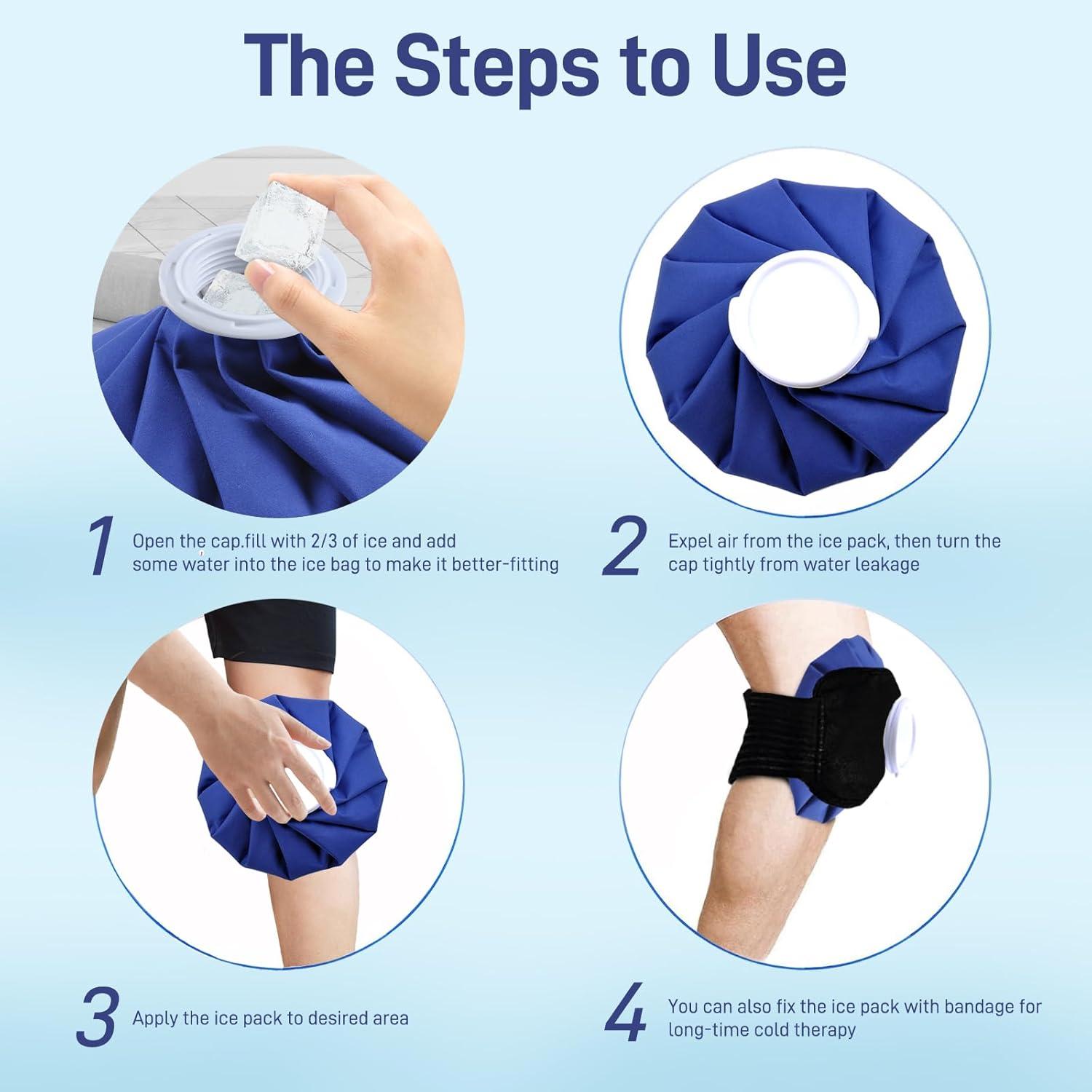 Paquete de Hielo Reutilizable Fythao con Faja Soporte 3 Tamaños