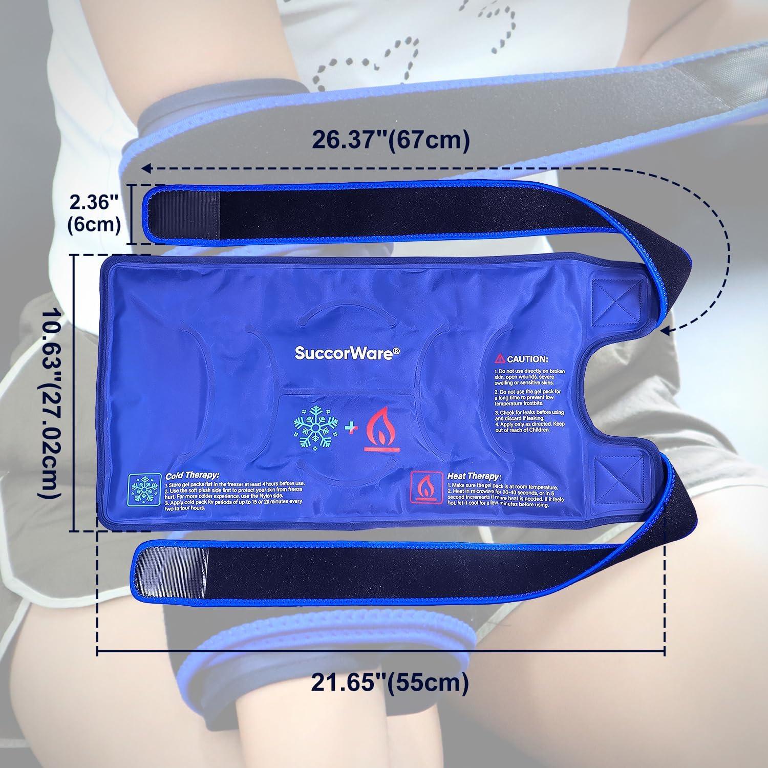 Funda de Hielo para Rodilla SuccorWare Reutilizable 27x12cm