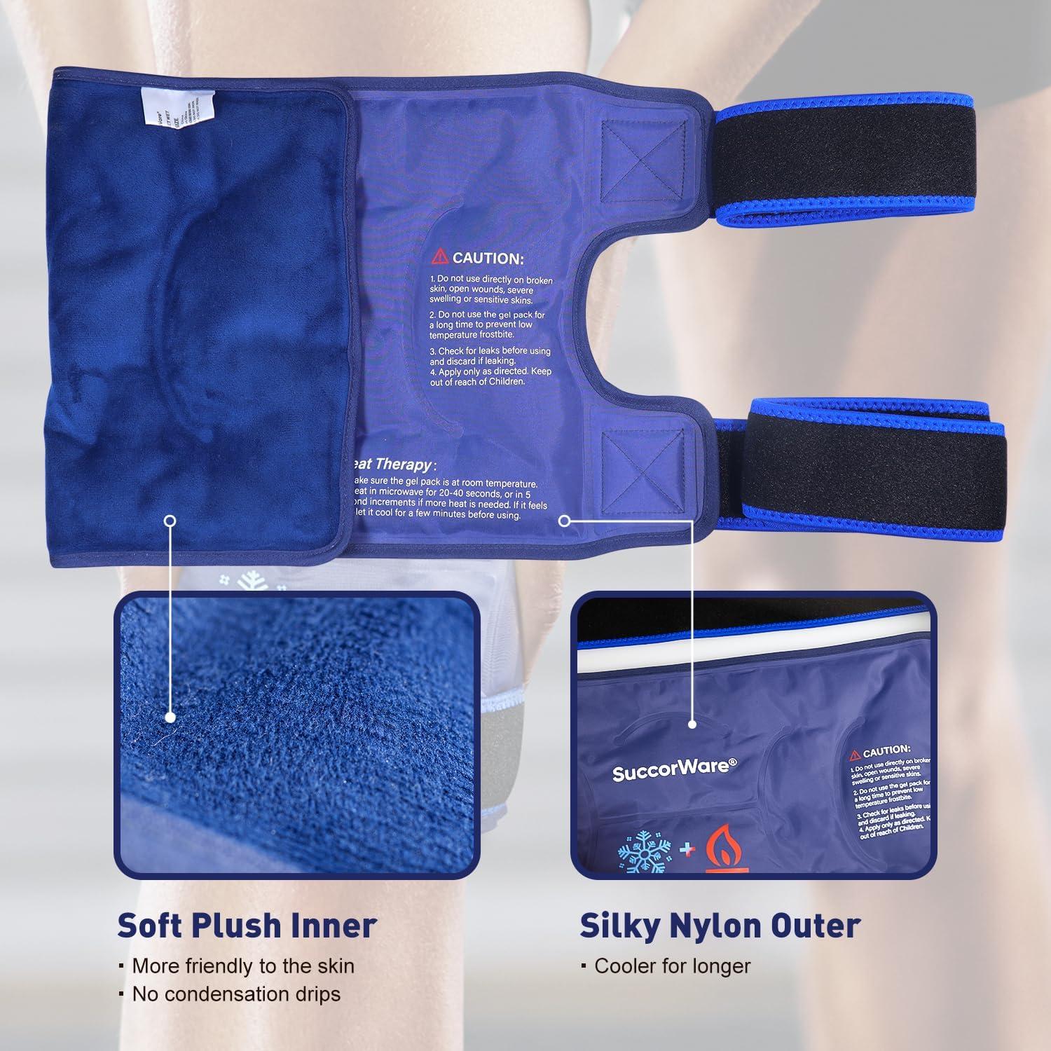 Funda de Hielo para Rodilla SuccorWare Reutilizable 27x12cm