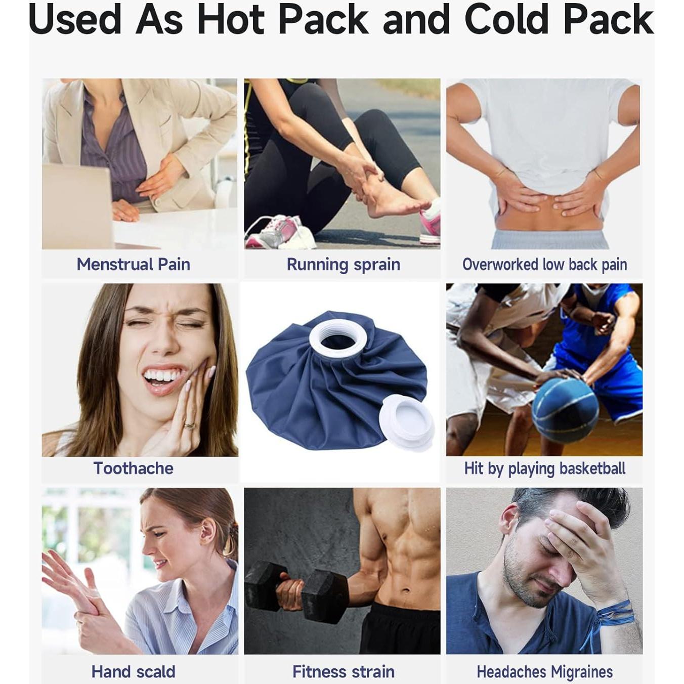 BICAREE Paquete de Hielo Reutilizable 3 Tamaños Terapia Fría y Caliente