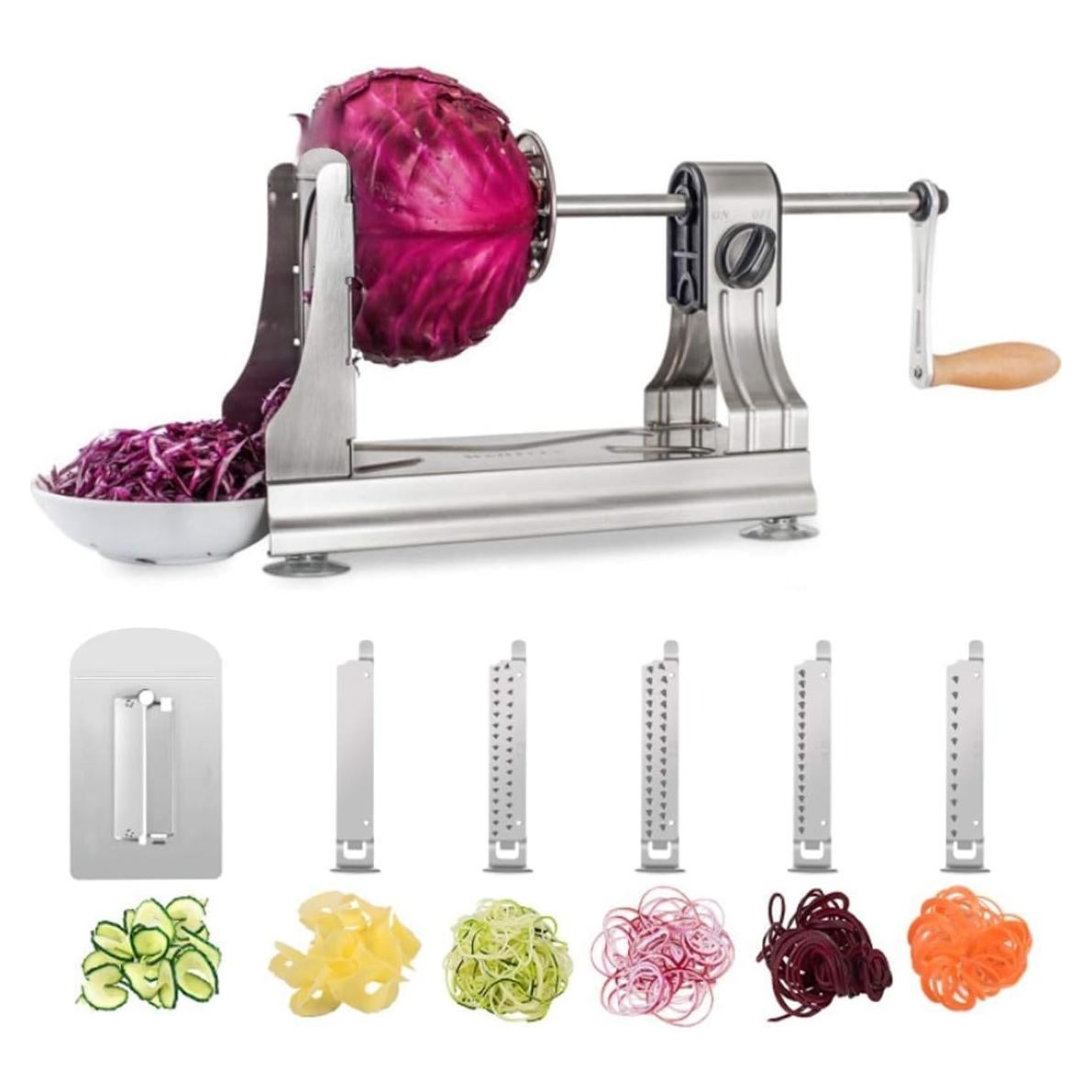 Cortador Espiral WellToBe 6 Cuchillas Acero Inoxidable