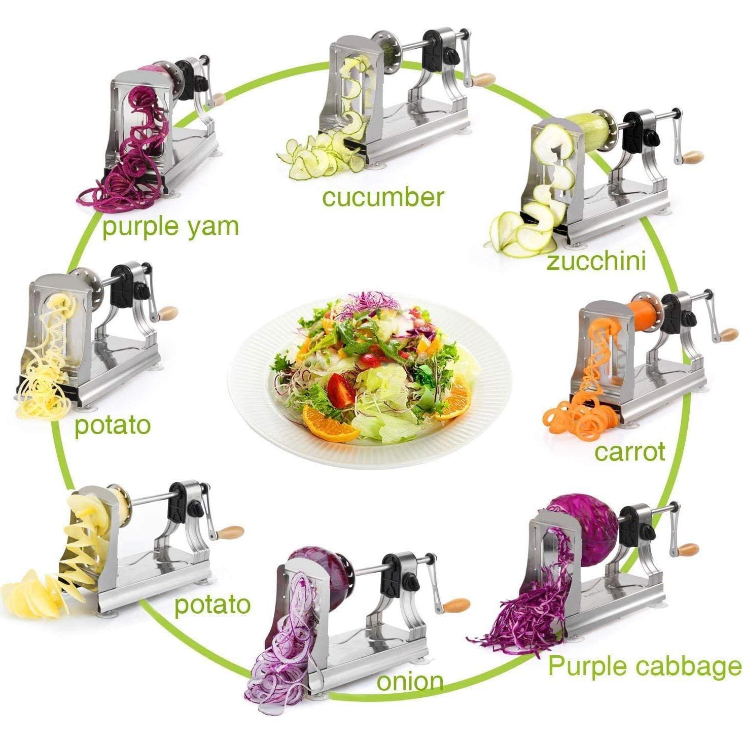 Cortador Espiral WellToBe 6 Cuchillas Acero Inoxidable