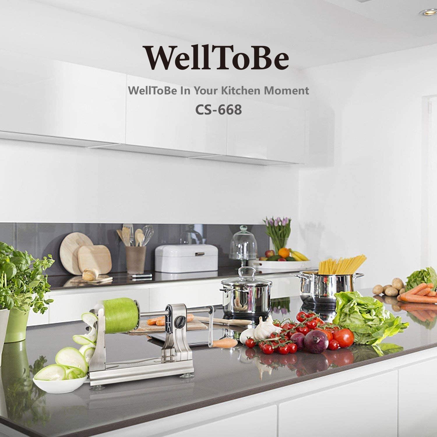 Cortador Espiral WellToBe 6 Cuchillas Acero Inoxidable