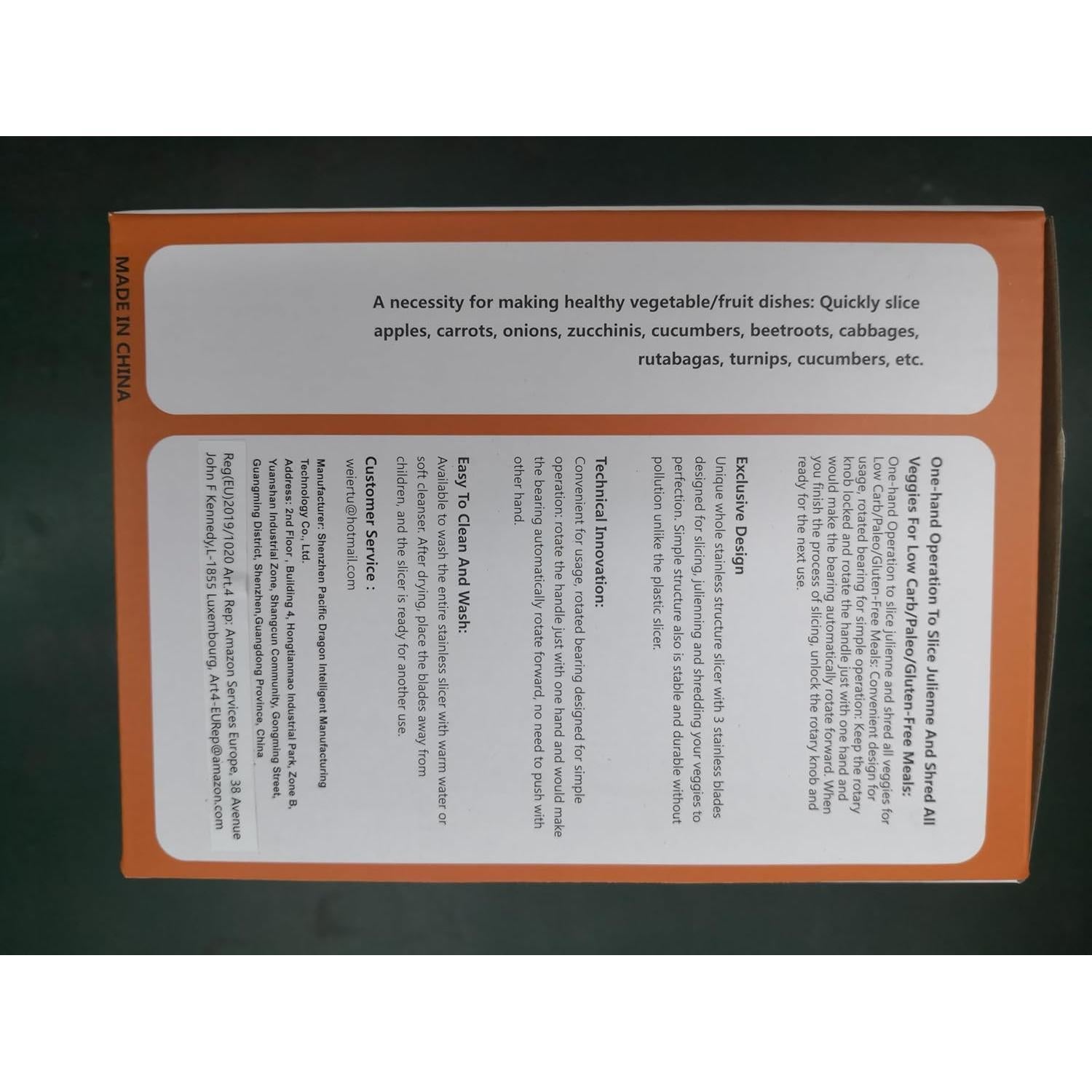 Cortador Espiral WellToBe 6 Cuchillas Acero Inoxidable