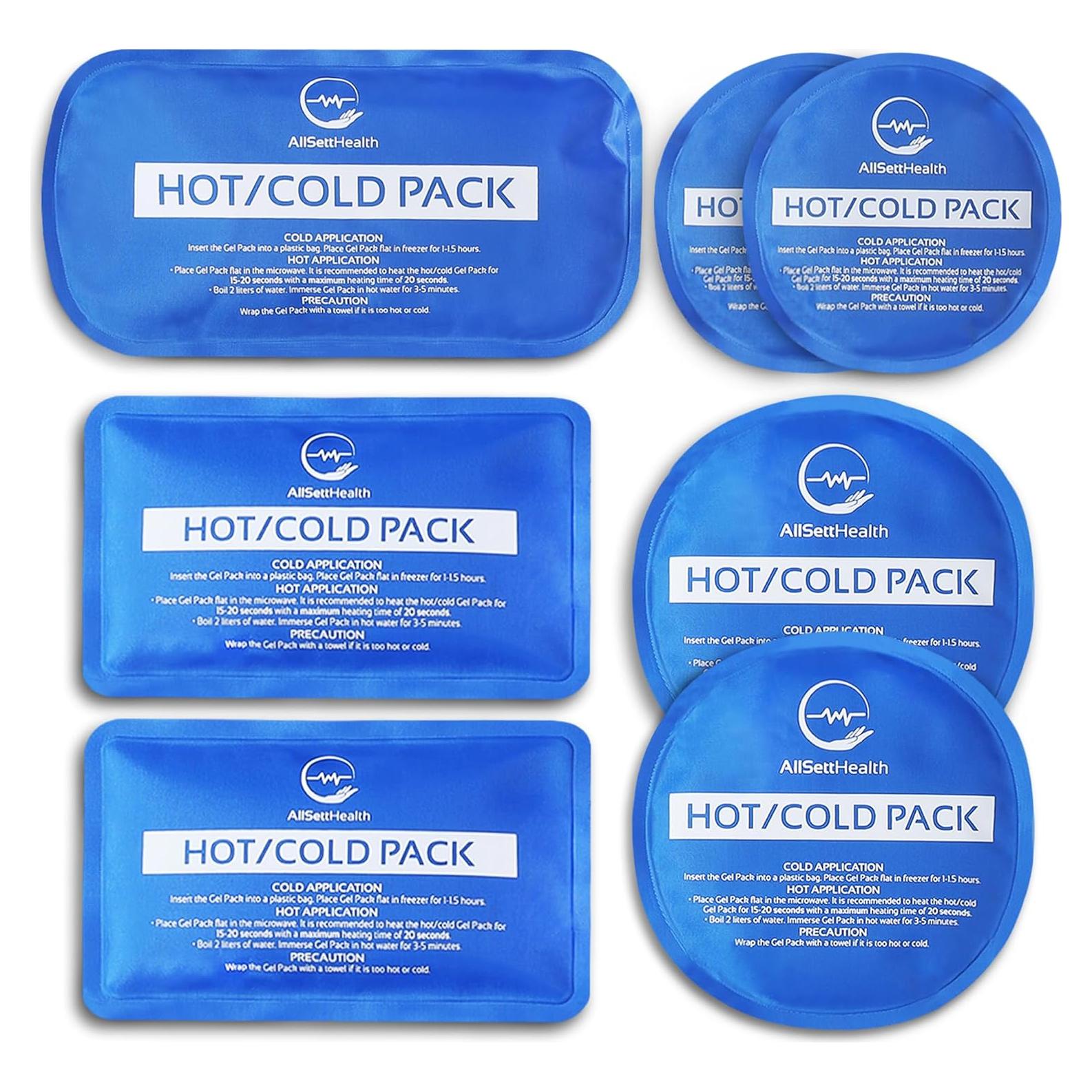 Paquete de Hielo Reutilizable AllSett Health - 7 Piezas Multiuso