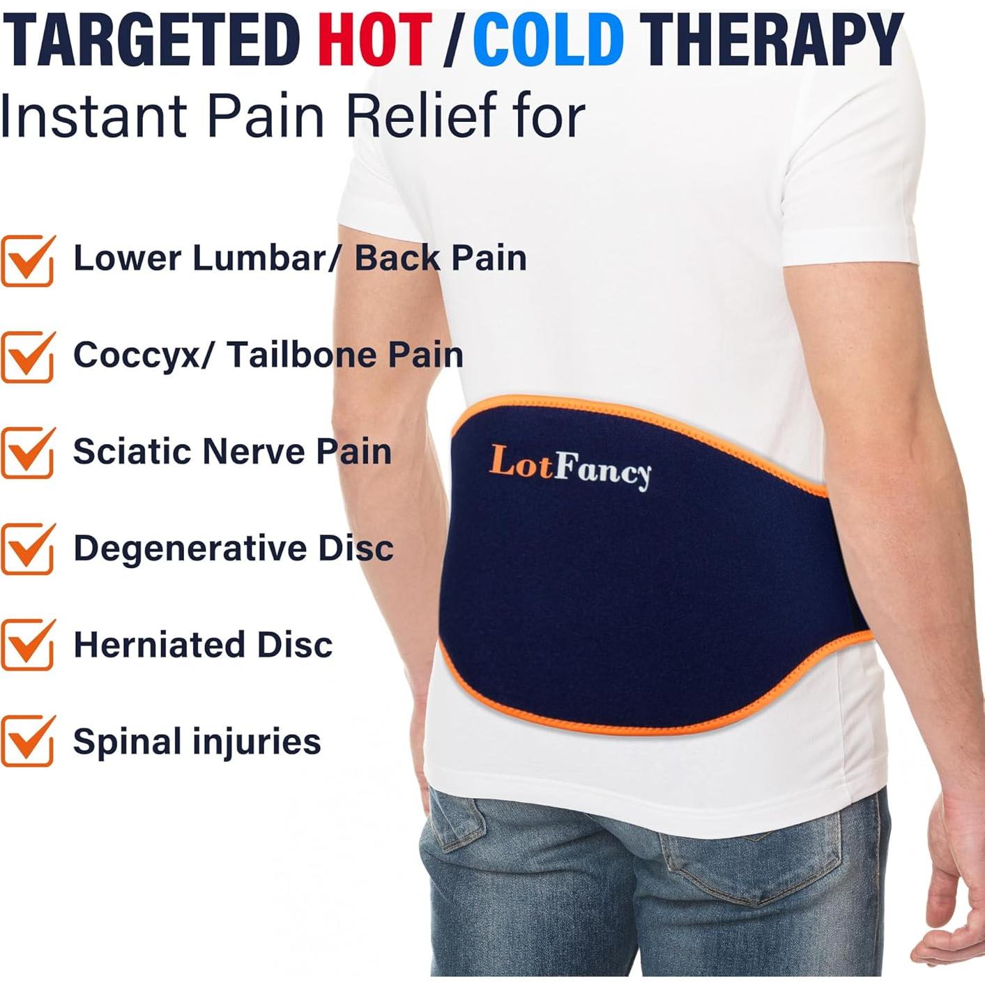 Pack de Hielo LotFancy 2 Gel Frío Caliente Faja Neopreno