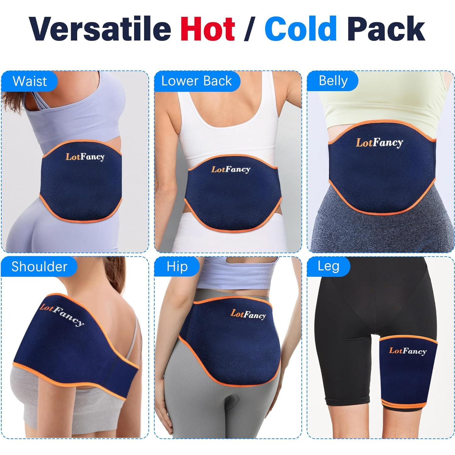 Pack de Hielo LotFancy 2 Gel Frío Caliente Faja Neopreno