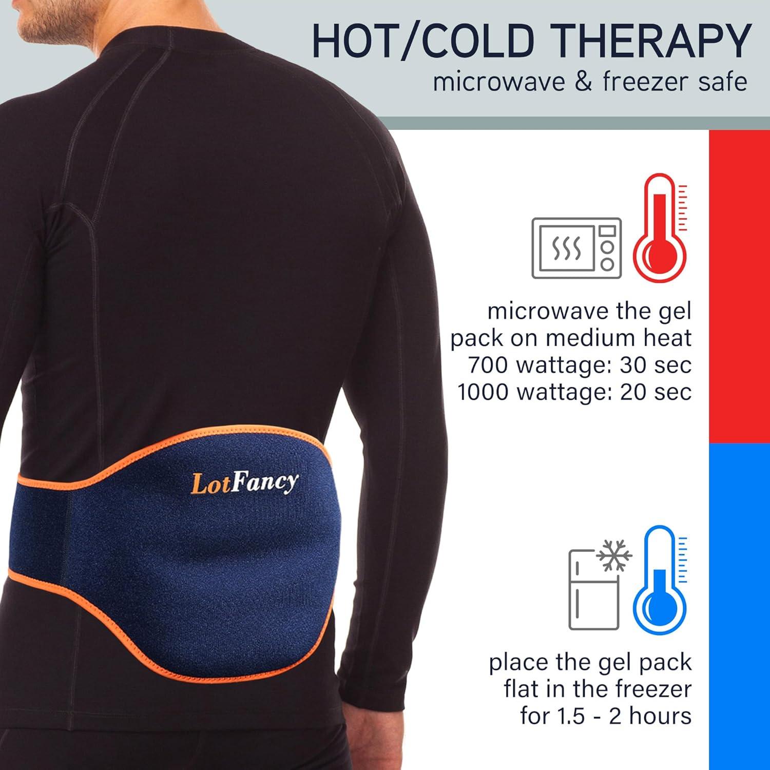 Pack de Hielo LotFancy 2 Gel Frío Caliente Faja Neopreno