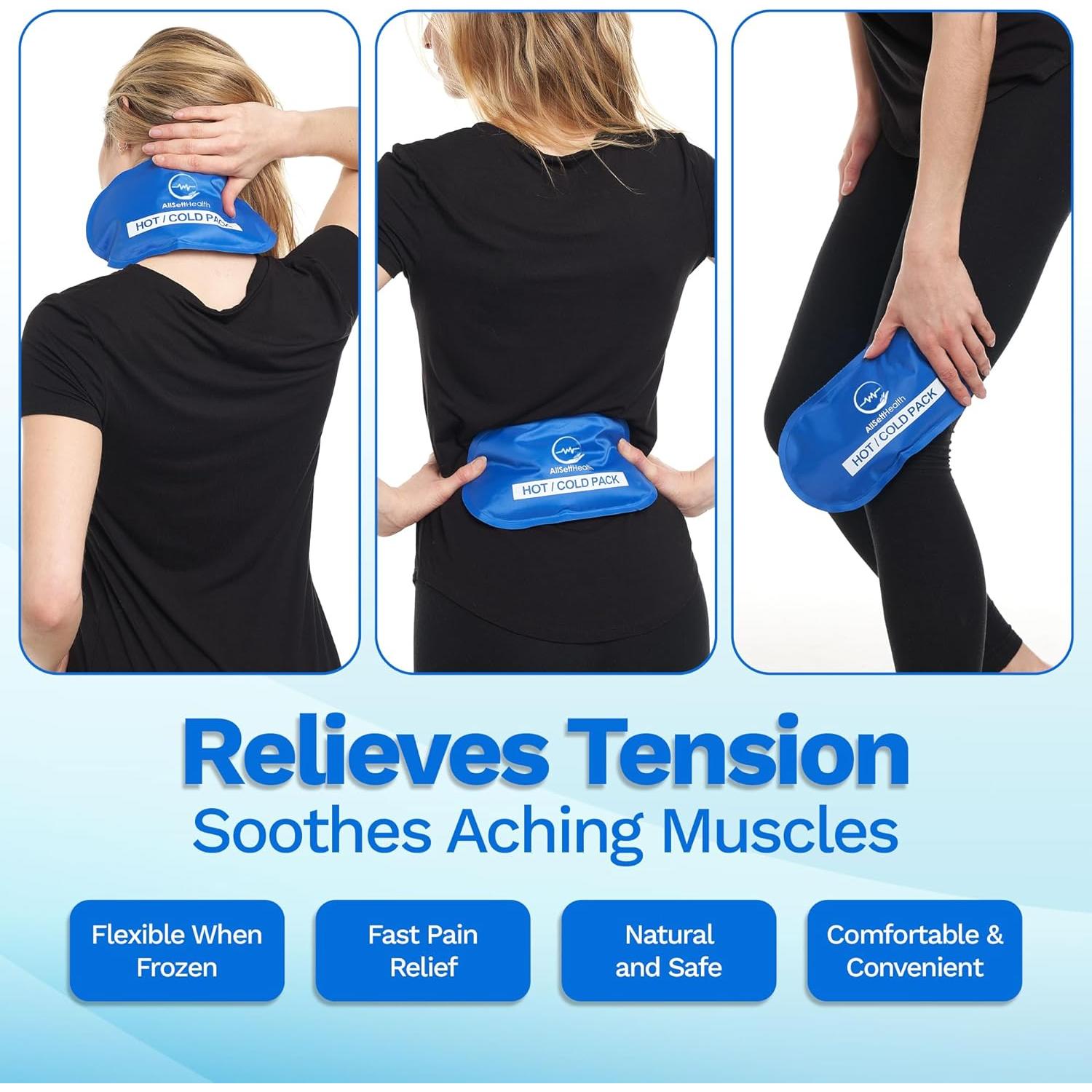 Paquete de Gel Frío y Calor AllSett Health 27x14 cm (4 Pzs)