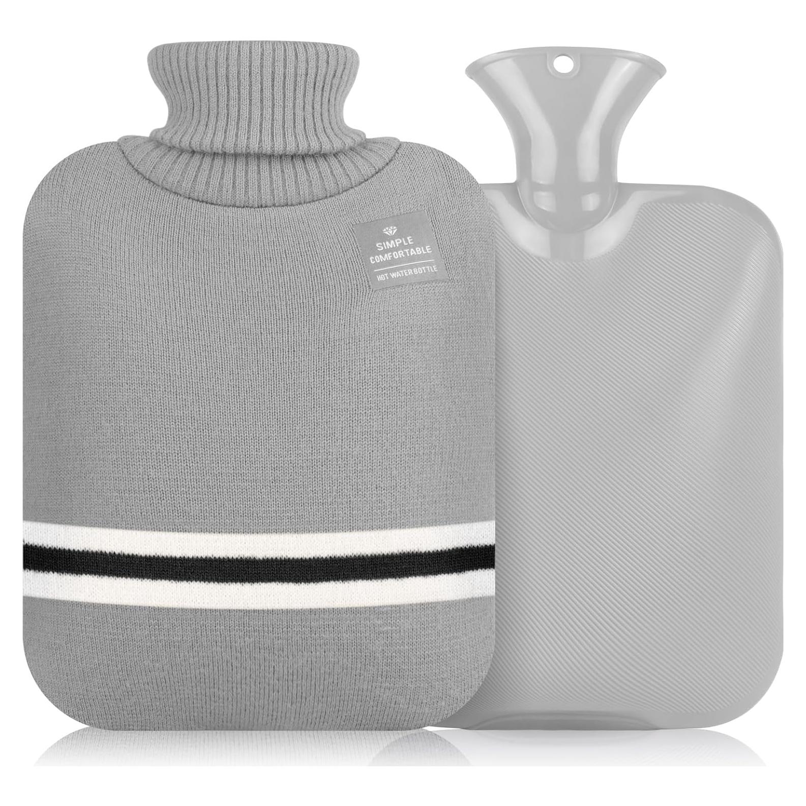 Botella de Agua Caliente 2L CHGANG con Funda Gris