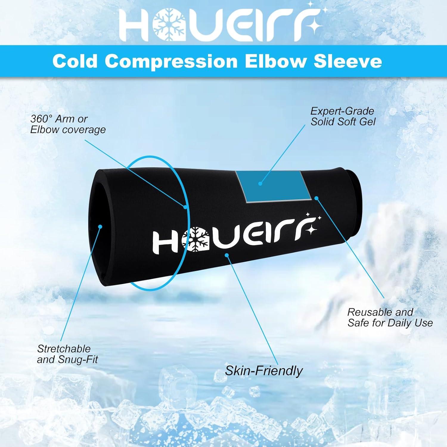 Manga de Compresión Fría Reutilizable HAUEIRR para Rodilla