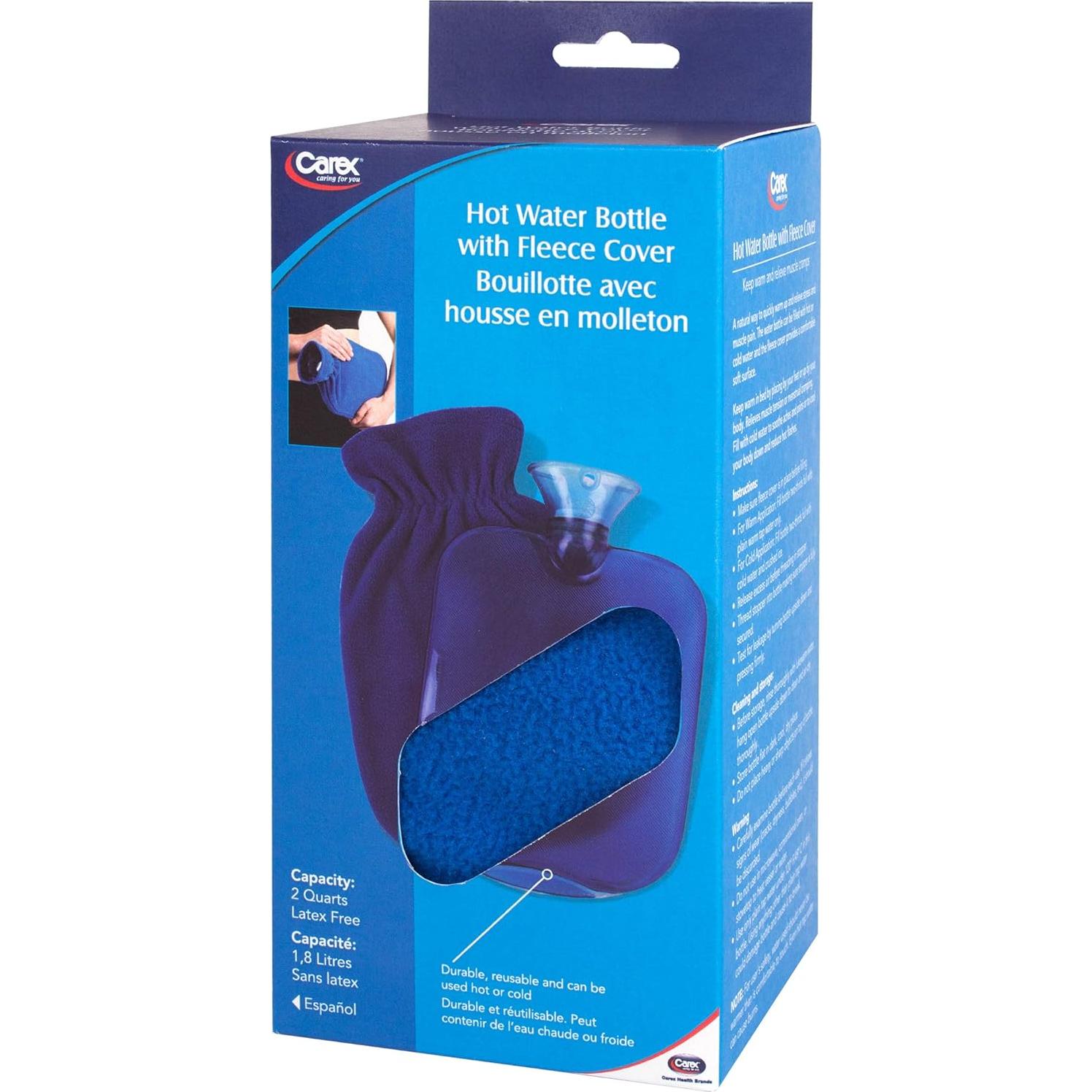 Botella de Agua Caliente Carex con Funda Polar 31.75 cm