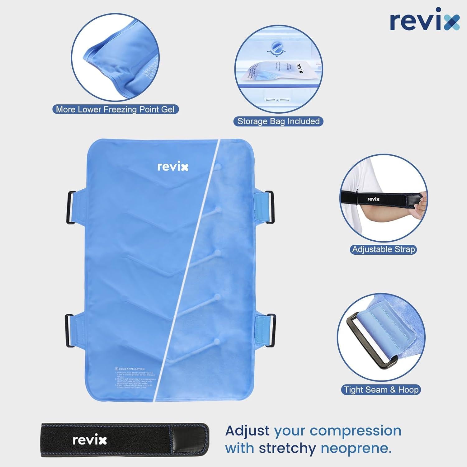 Funda de Hielo REVIX XXL para Espalda Completa 33x53 cm
