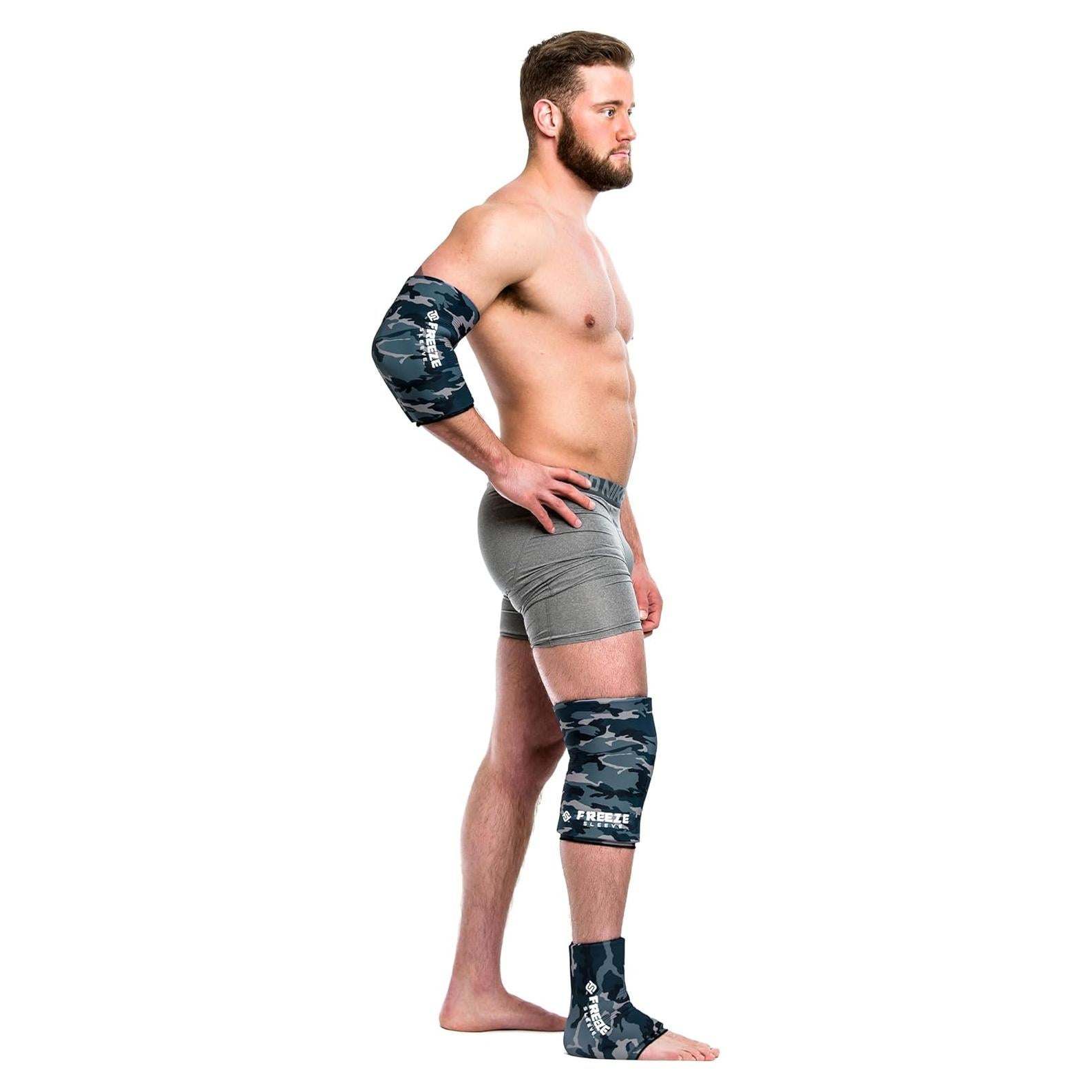 Manga Terapia Fría y Caliente FreezeSleeve Camo Azul X Grande