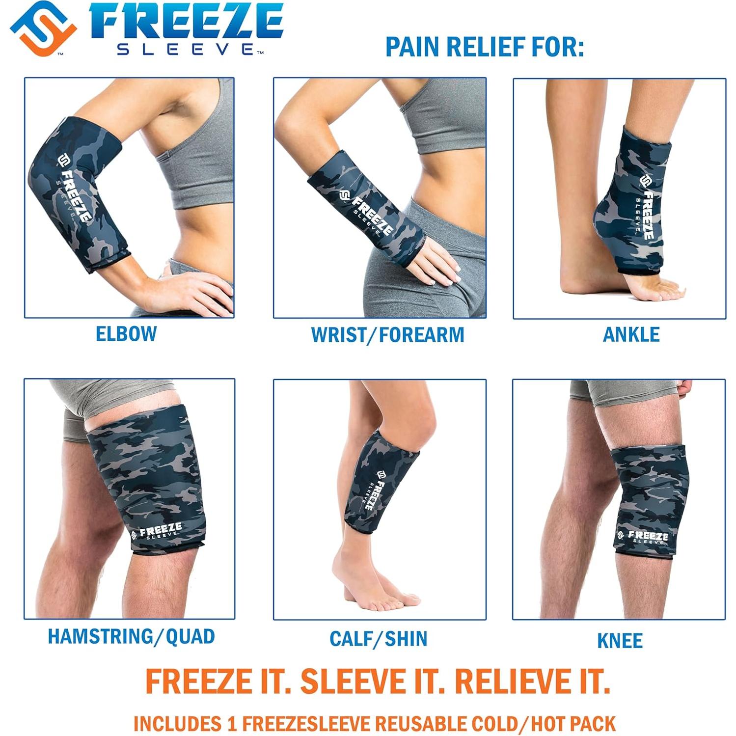 Manga Terapia Fría y Caliente FreezeSleeve Camo Azul X Grande