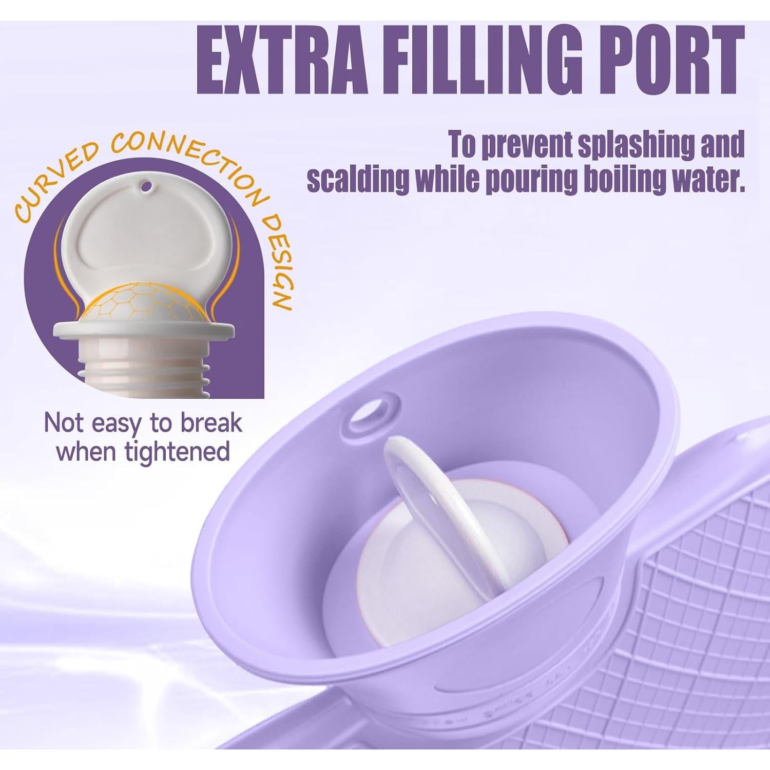 Botella de Agua Caliente FORICOM 2L con Funda Suave Azul