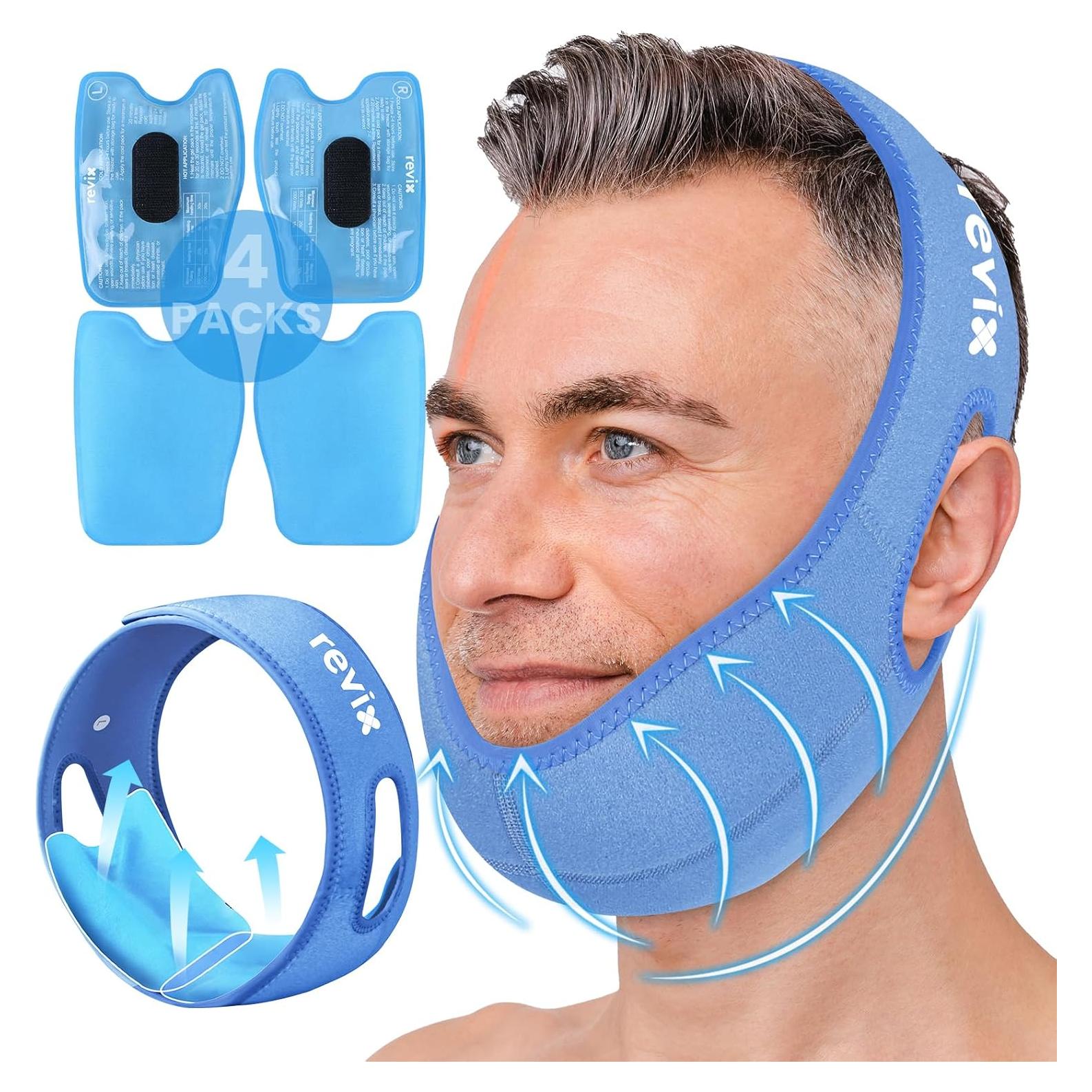 Paquete de Hielo para Cara REVIX Azul con Almohadillas