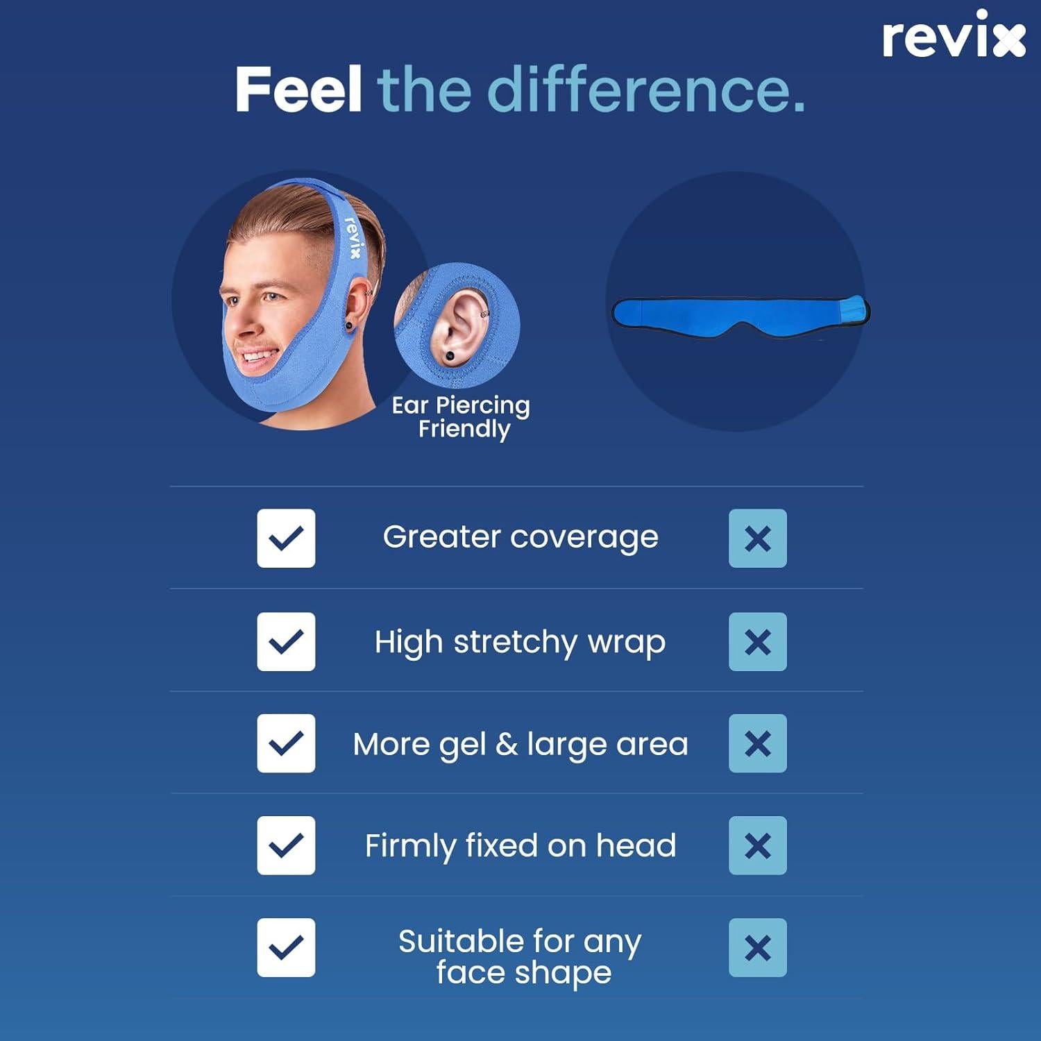 Paquete de Hielo para Cara REVIX Azul con Almohadillas