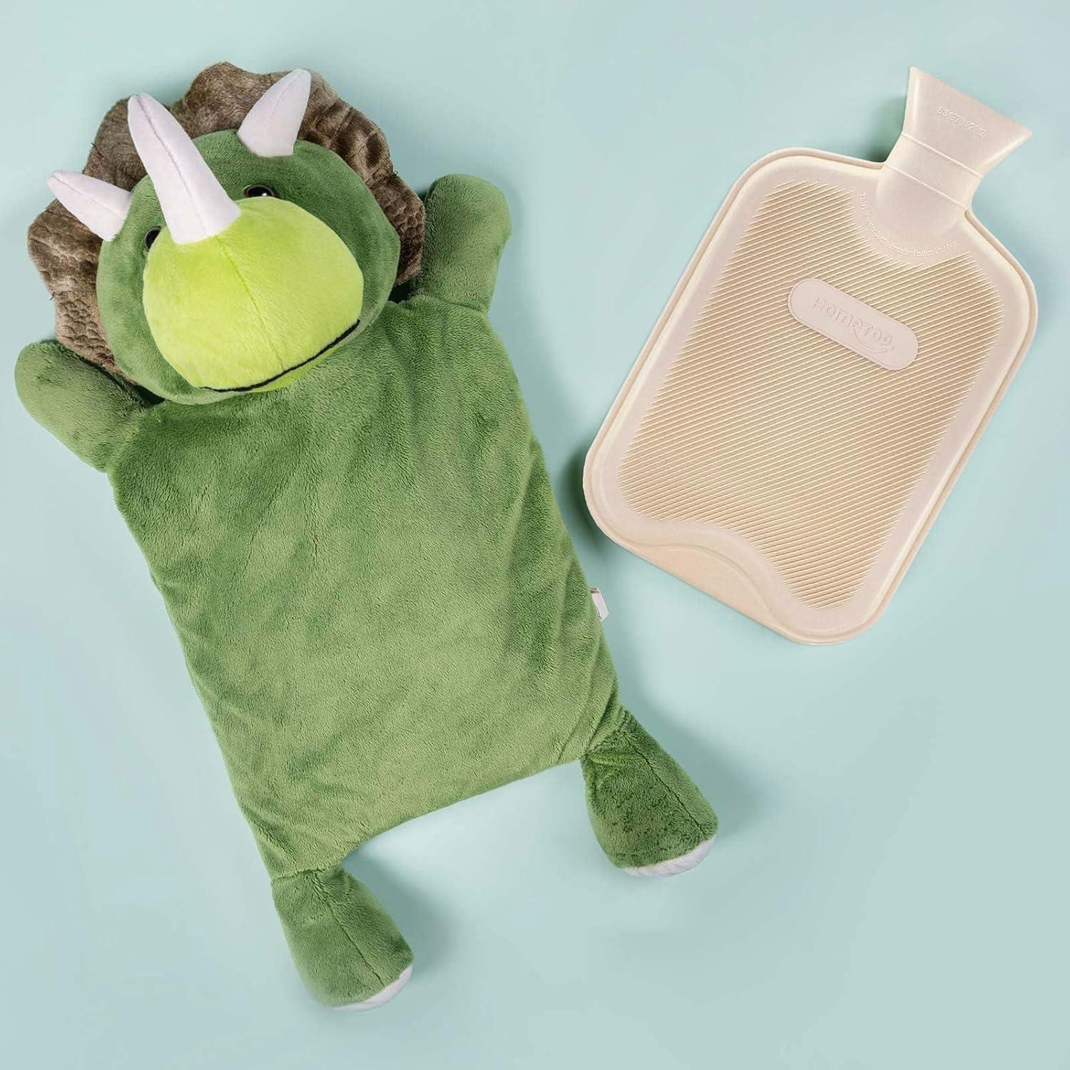 Botella de Agua Caliente 2L HomeTop con Funda Triceratops