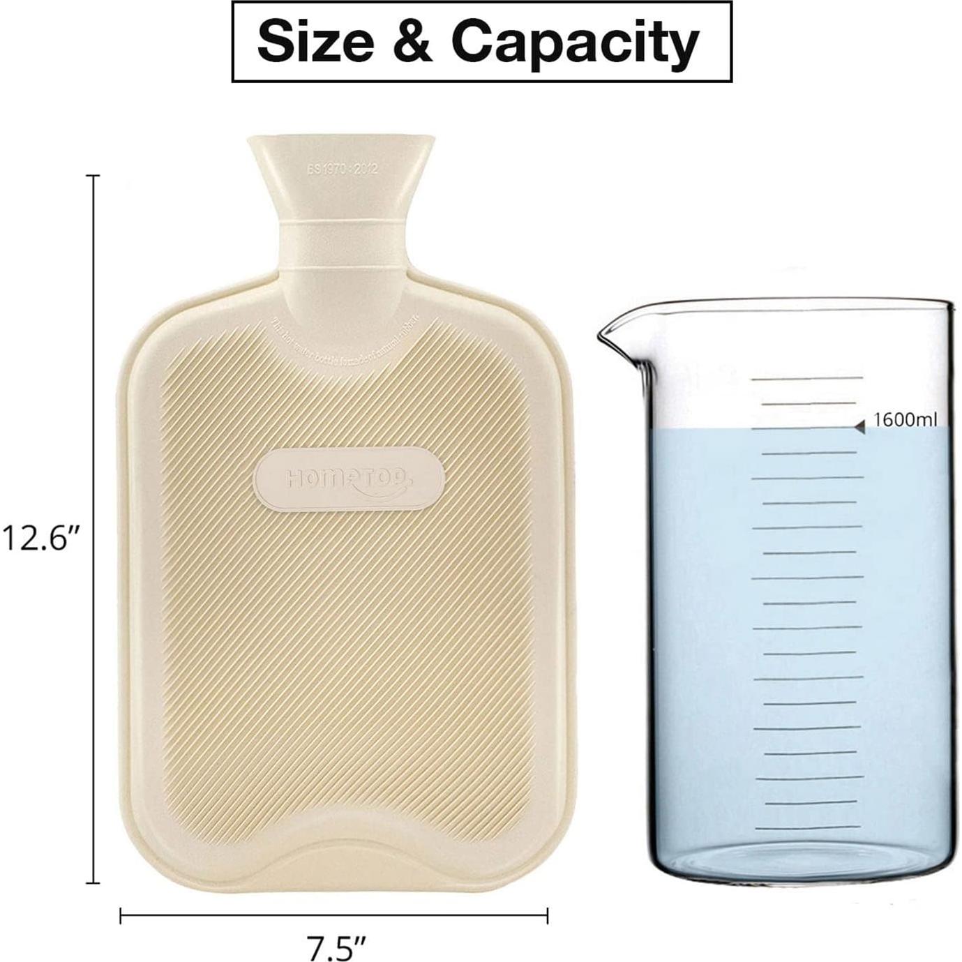 Botella de Agua Caliente 2L HomeTop con Funda Triceratops