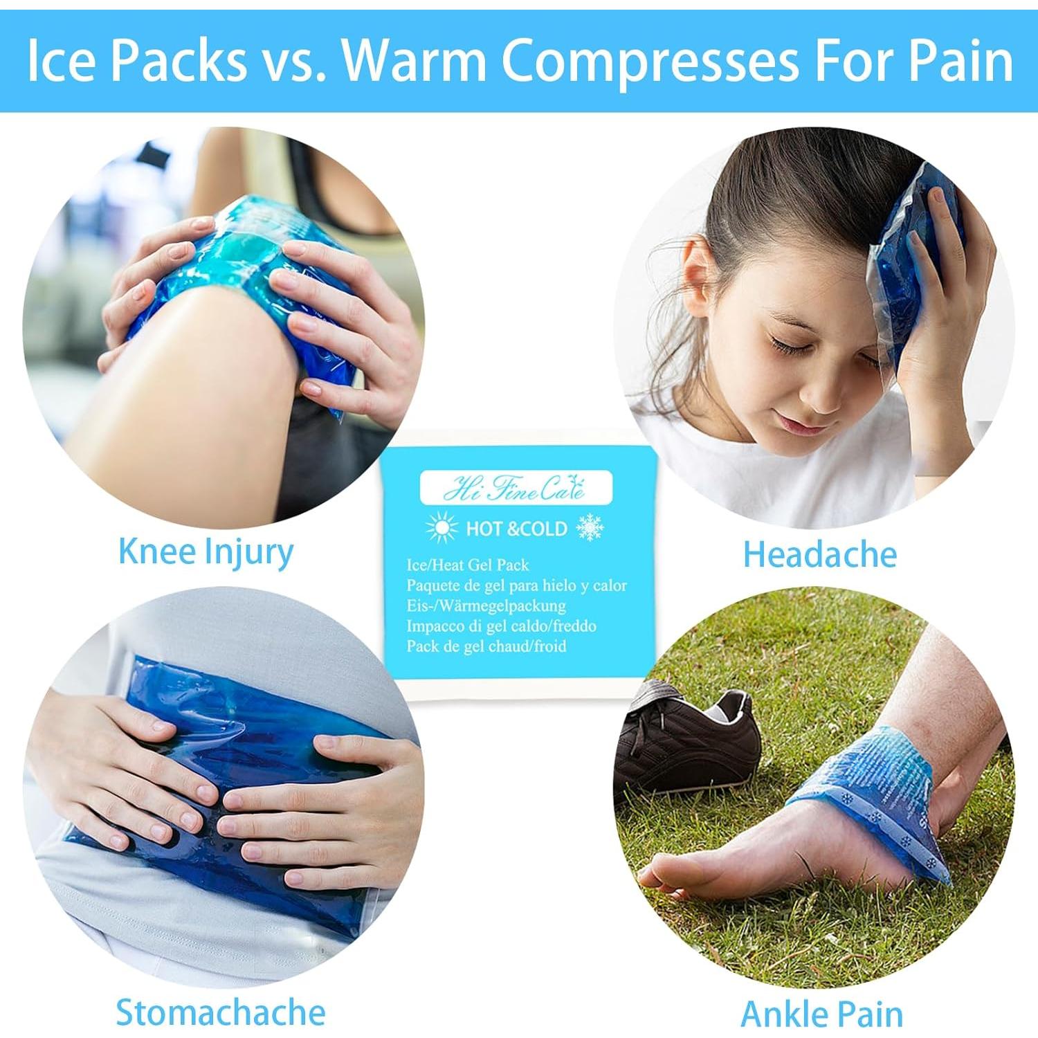 Paquete de Hielo en Gel HI FINE CARE 4 Unidades 13x13 cm